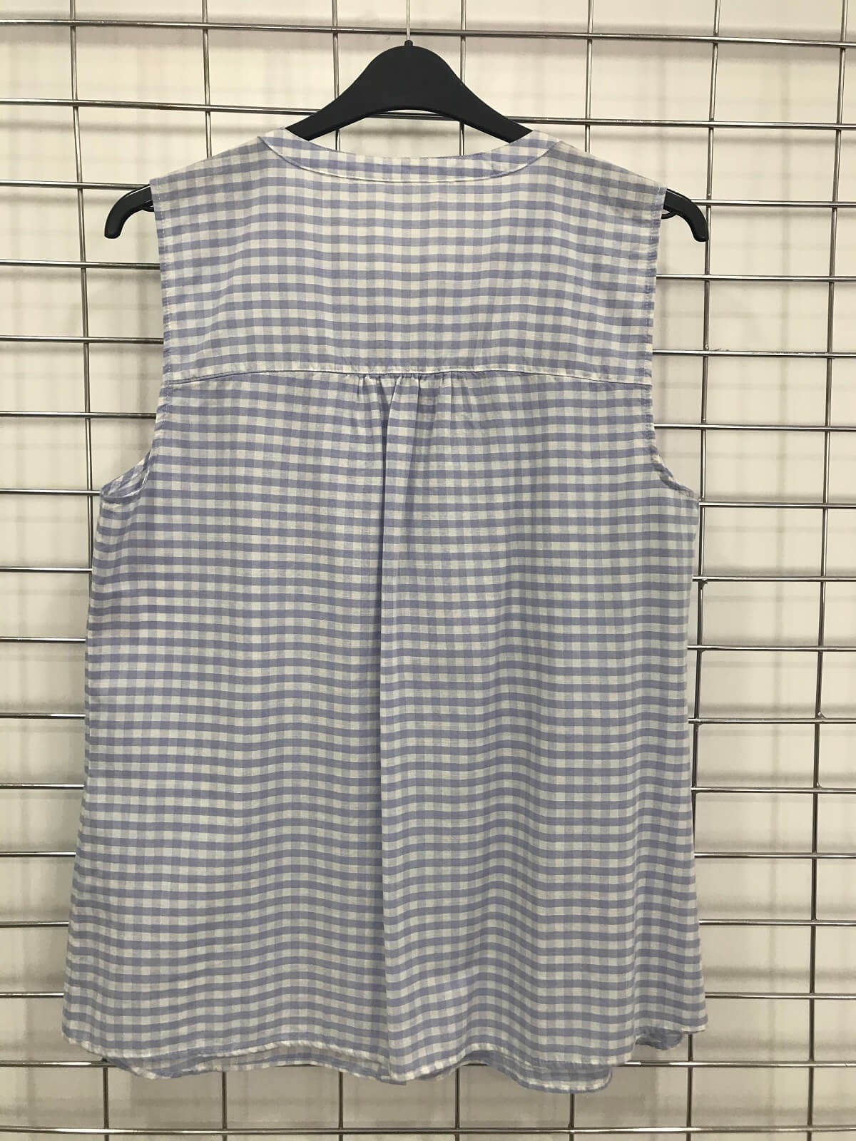 Myline-Fırfır Detaylı Kolsuz Gömlek-Büyük Beden Outlet-45675