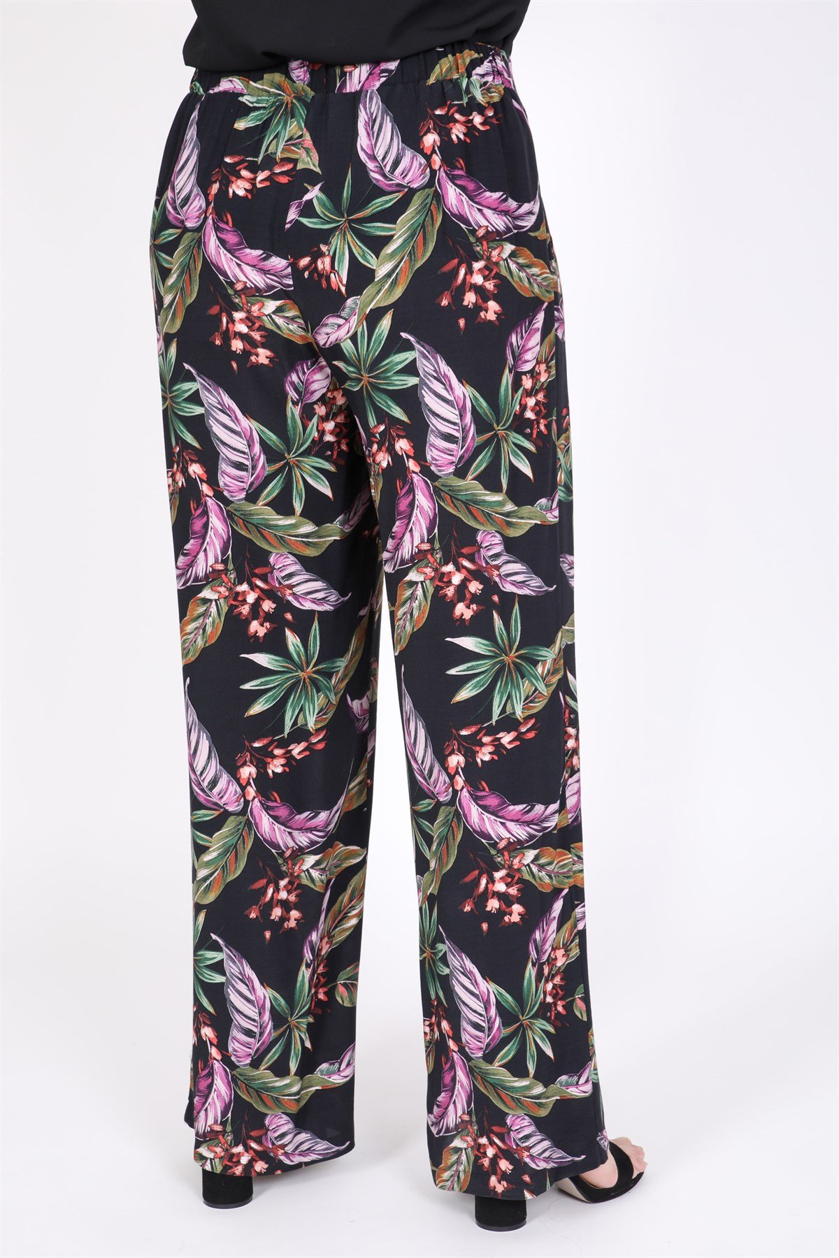 Myline-Geniş Paçalı Pantolon-Büyük Beden Pantolon-45384