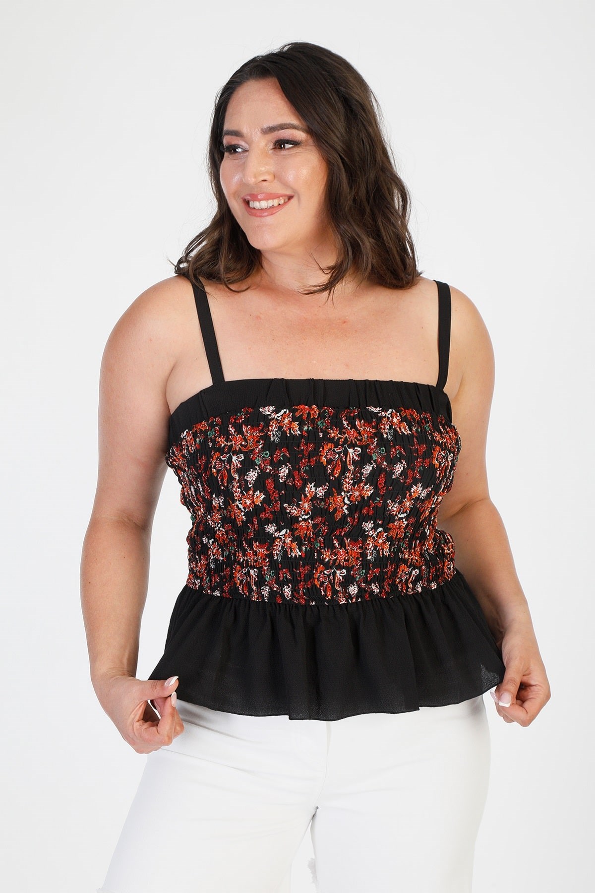 Myline-Gipe Detay Askılı Büstiyer-Büyük Beden Tişört-66614