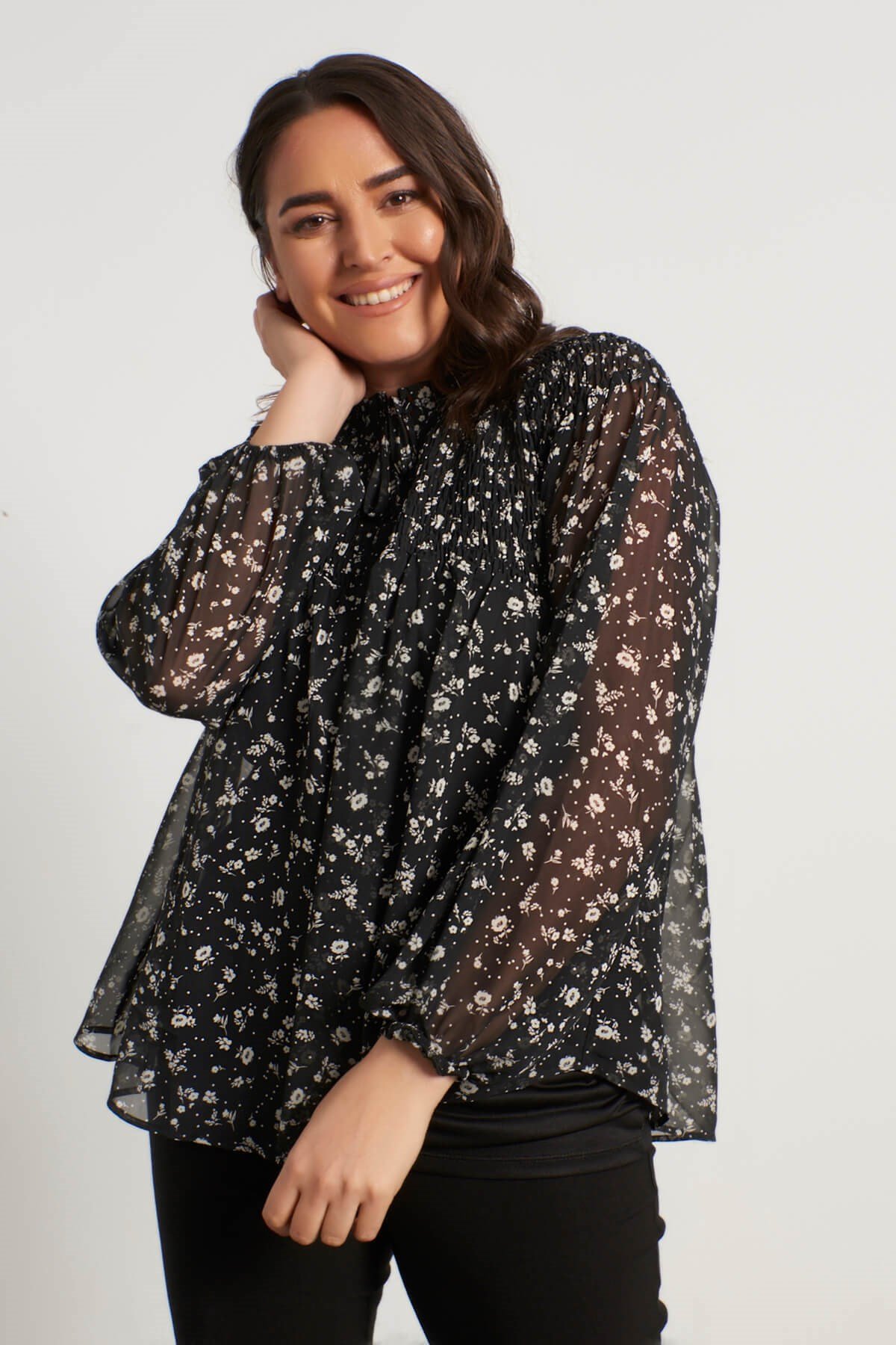 Myline-Gipeli Bluz-Büyük Beden Bluz-56309