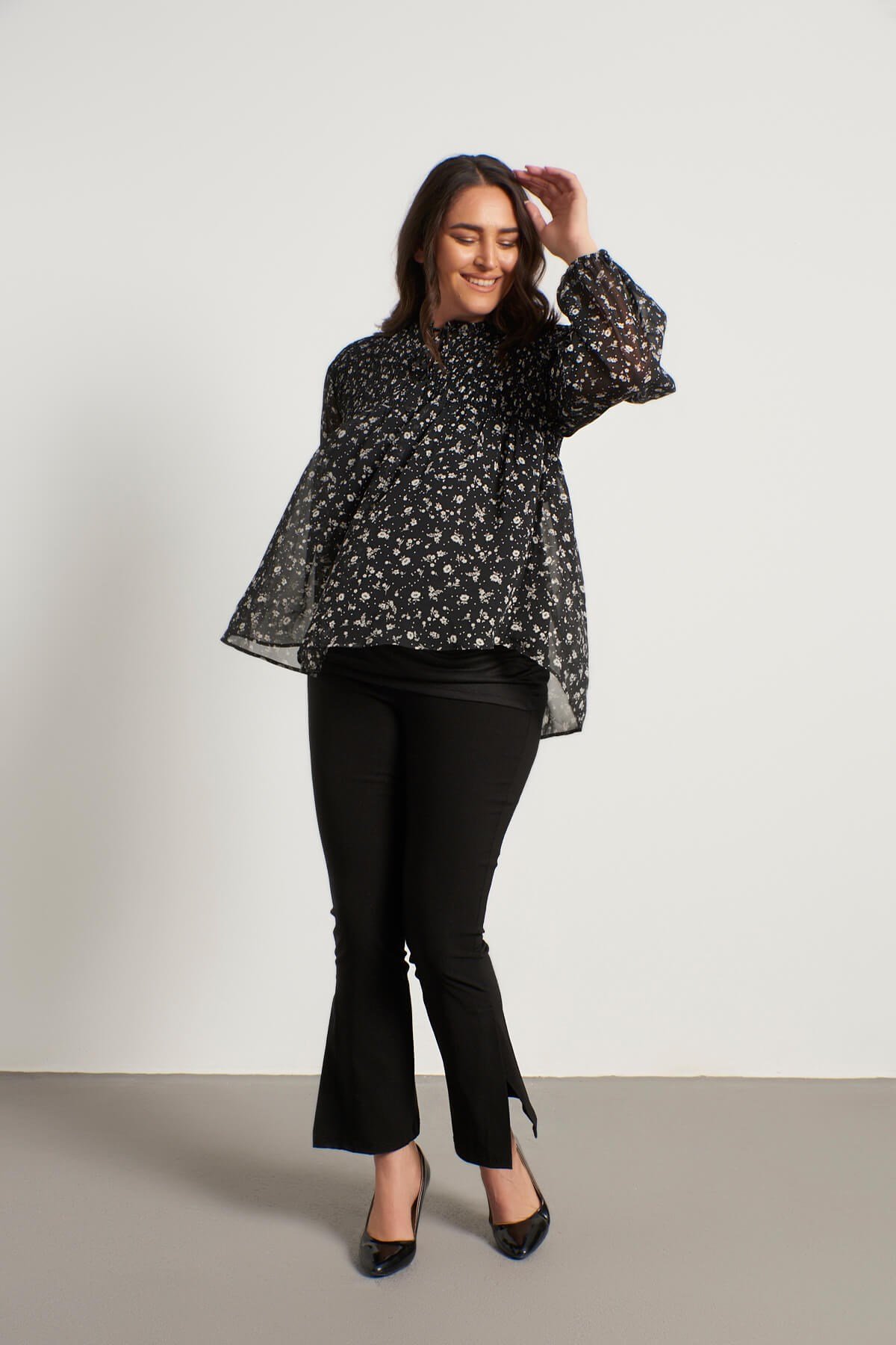 Myline-Gipeli Bluz-Büyük Beden Bluz-56309