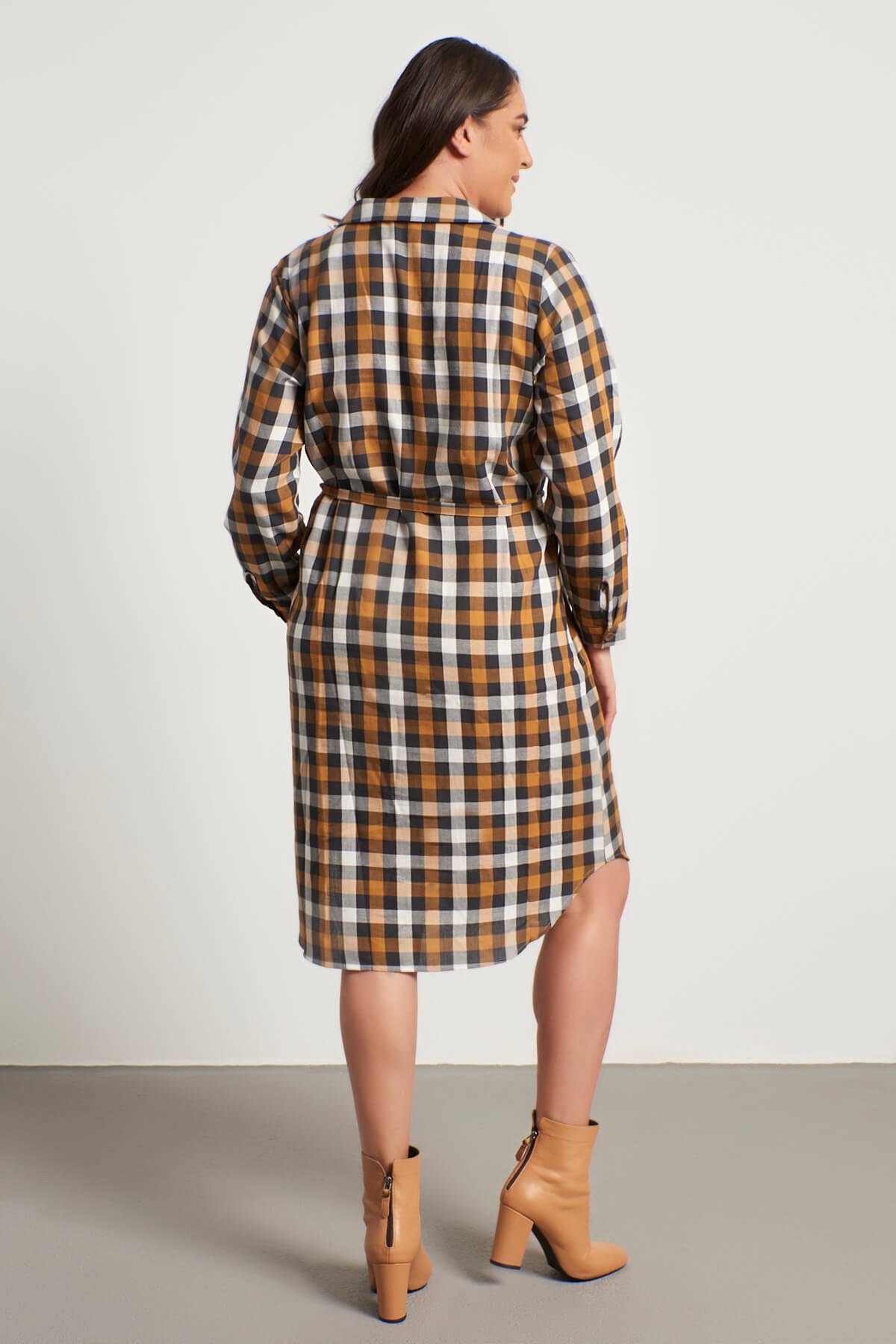 Myline-Gömlek Elbise-Büyük Beden Günlük Elbiseler-56315