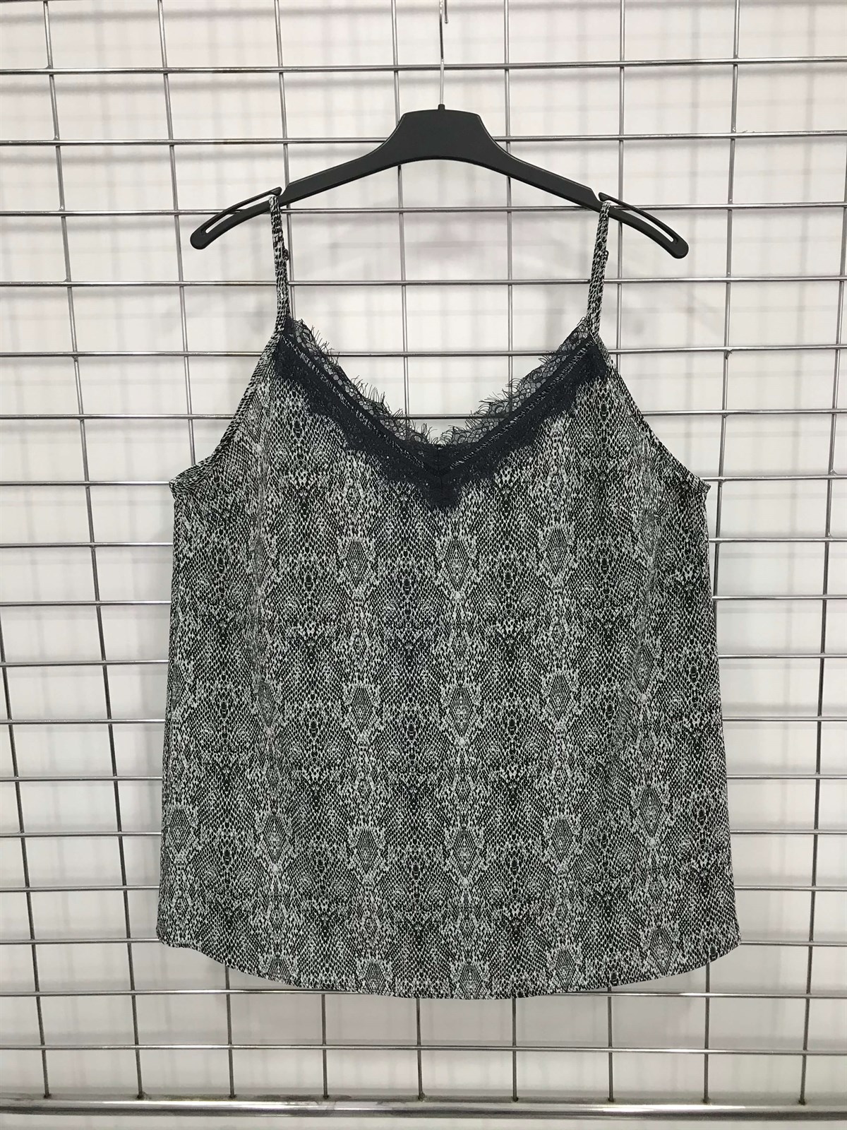 Myline-İp Askılı Dantelli Atlet-Büyük Beden Outlet-45590