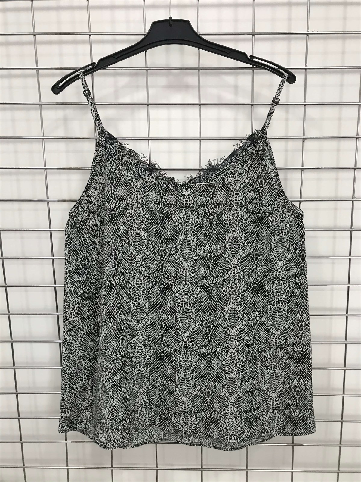 Myline-İp Askılı Dantelli Atlet-Büyük Beden Outlet-45590