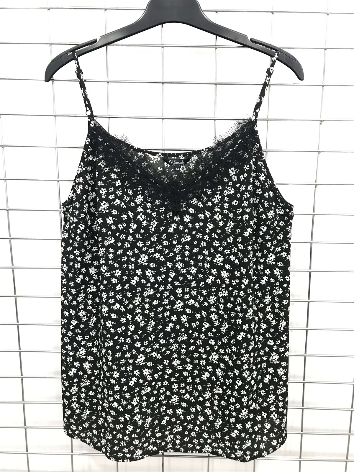 Myline-İp Askılı Dantelli Atlet-Büyük Beden Outlet-45592