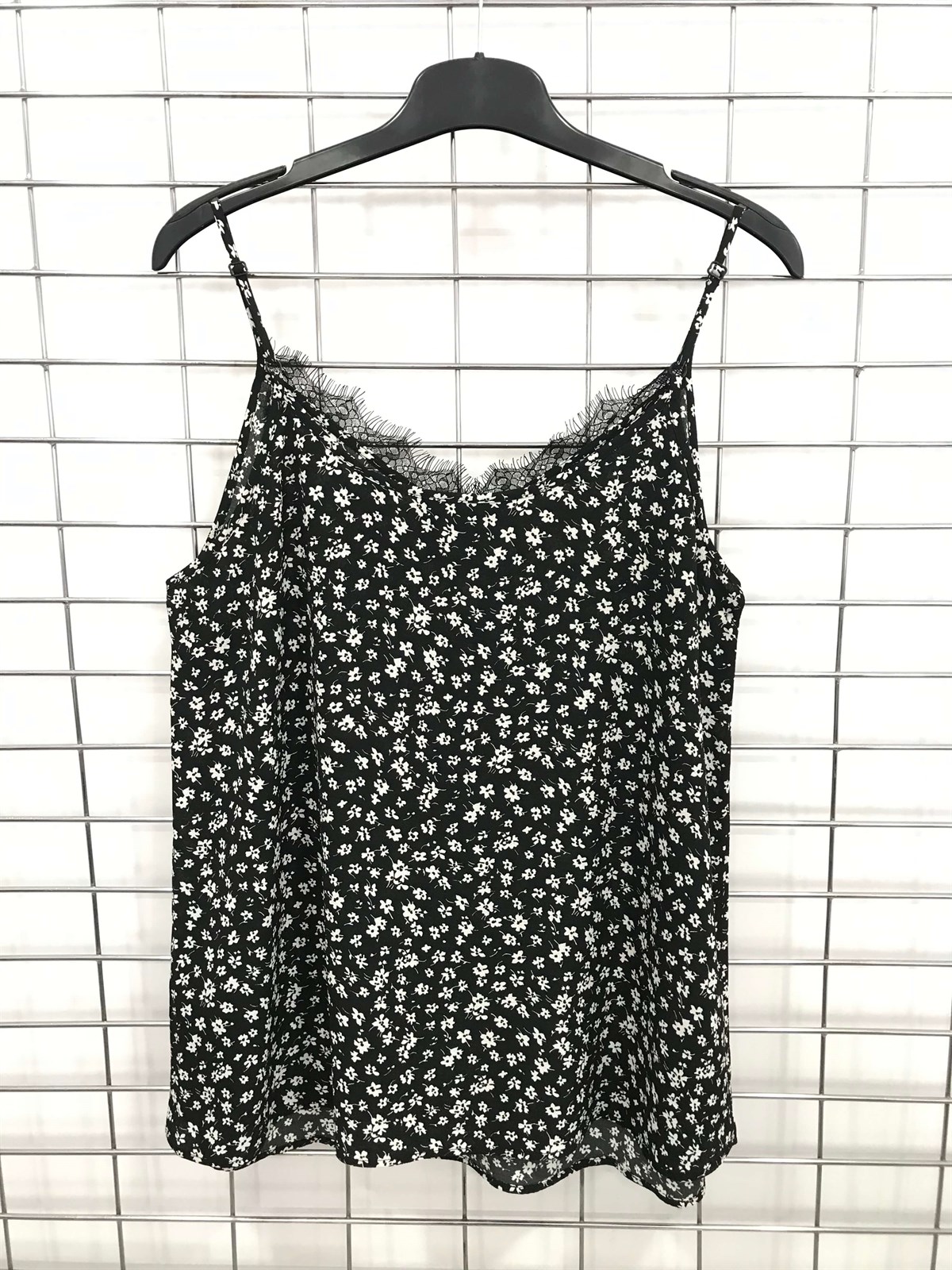 Myline-İp Askılı Dantelli Atlet-Büyük Beden Outlet-45592