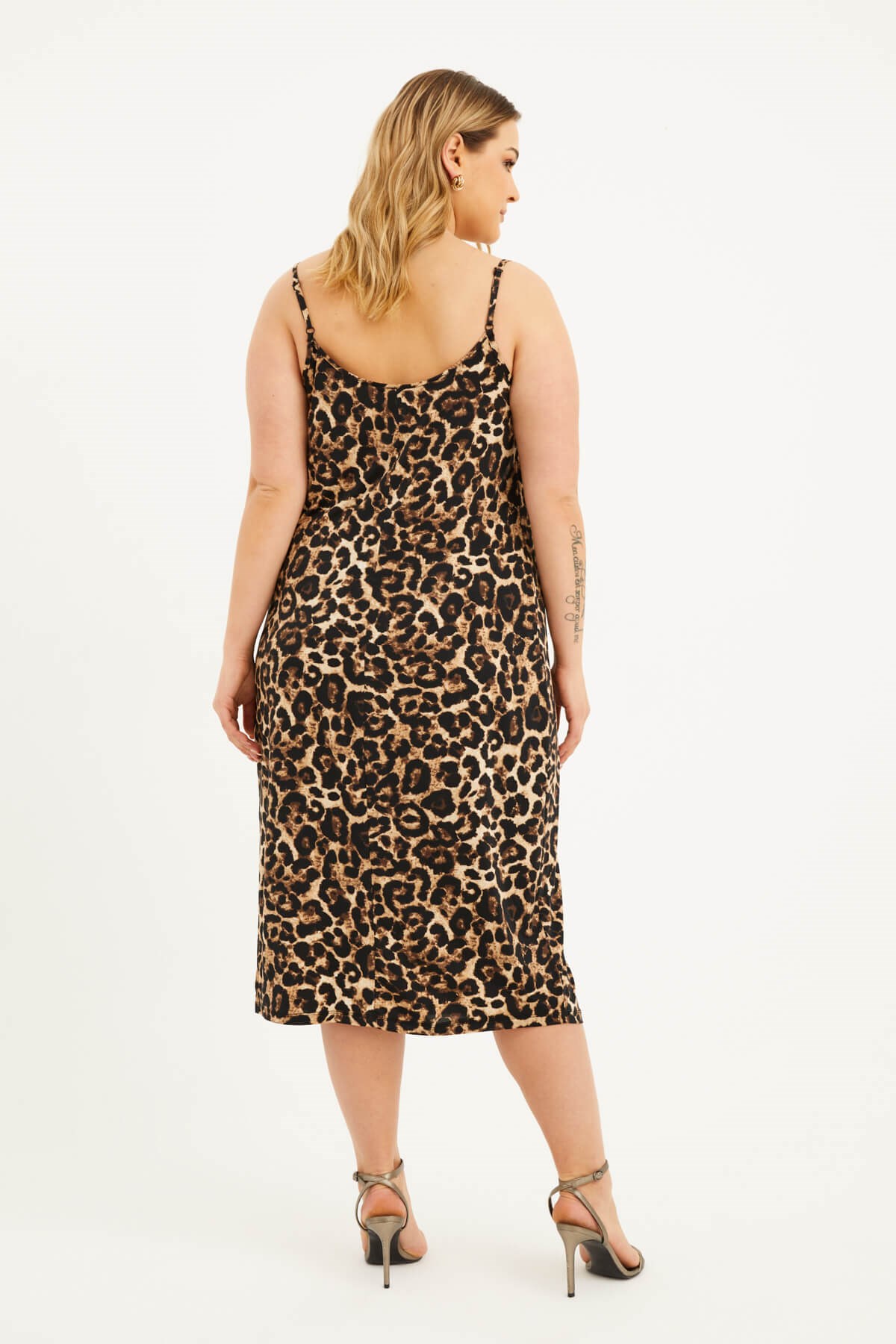 Myline-İp Askılı Düğümlü Elbise-Büyük Beden Günlük Elbiseler-77268