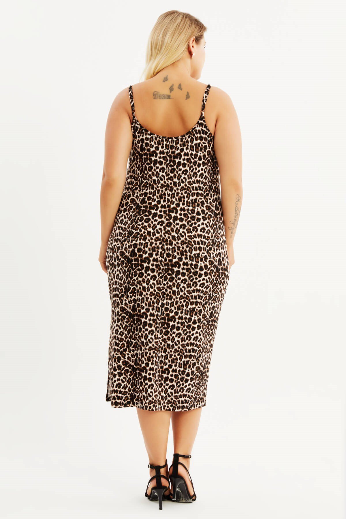 Myline-İp Askılı Düğümlü Elbise-Büyük Beden Günlük Elbiseler-87868