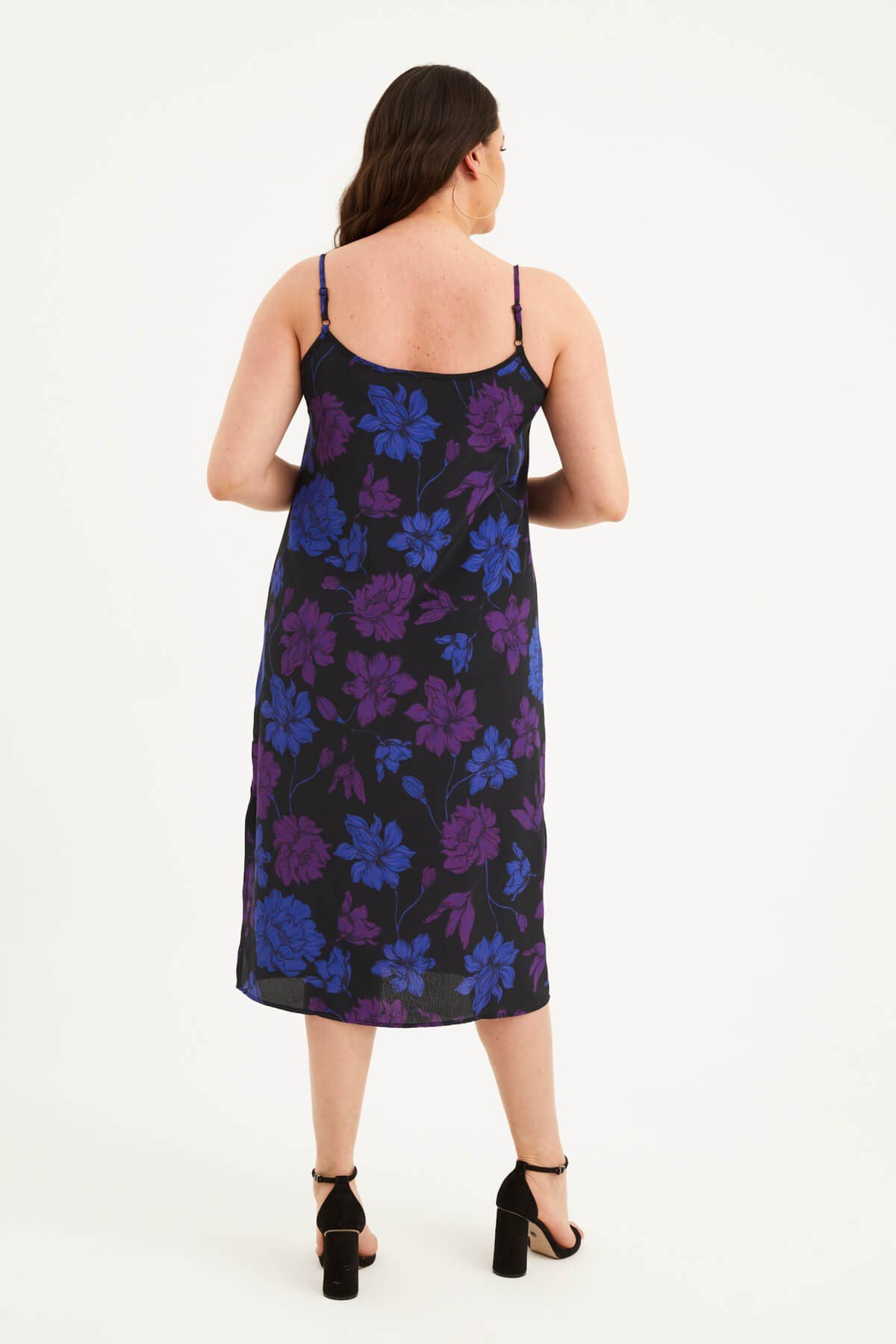 Myline-İp Askılı Midi Elbise-Büyük Beden Günlük Elbiseler-77241