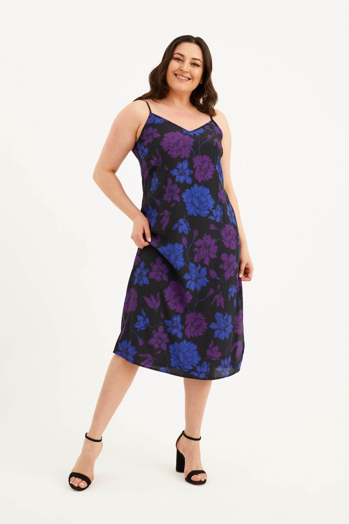 İp Askılı Midi Elbise