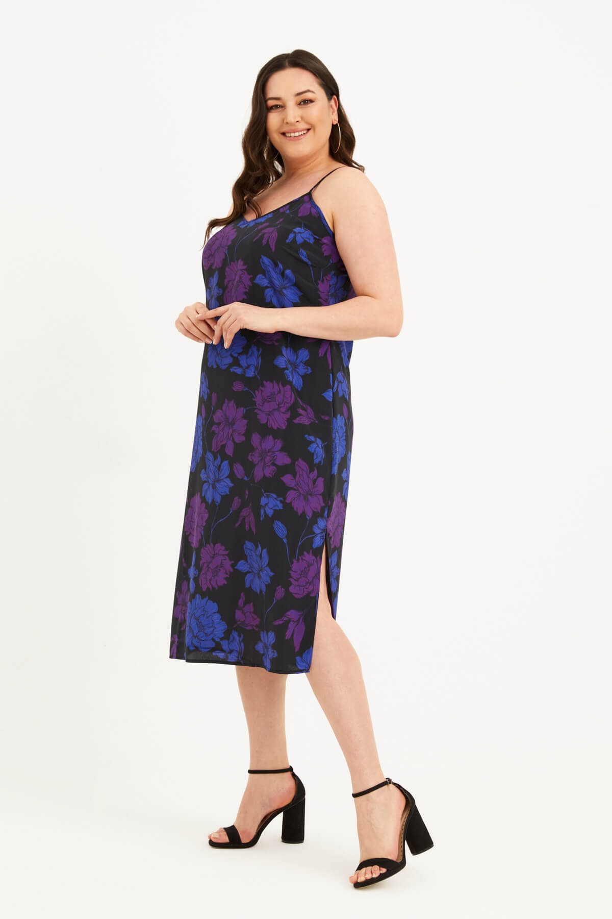 Myline-İp Askılı Midi Elbise-Büyük Beden Günlük Elbiseler-77241