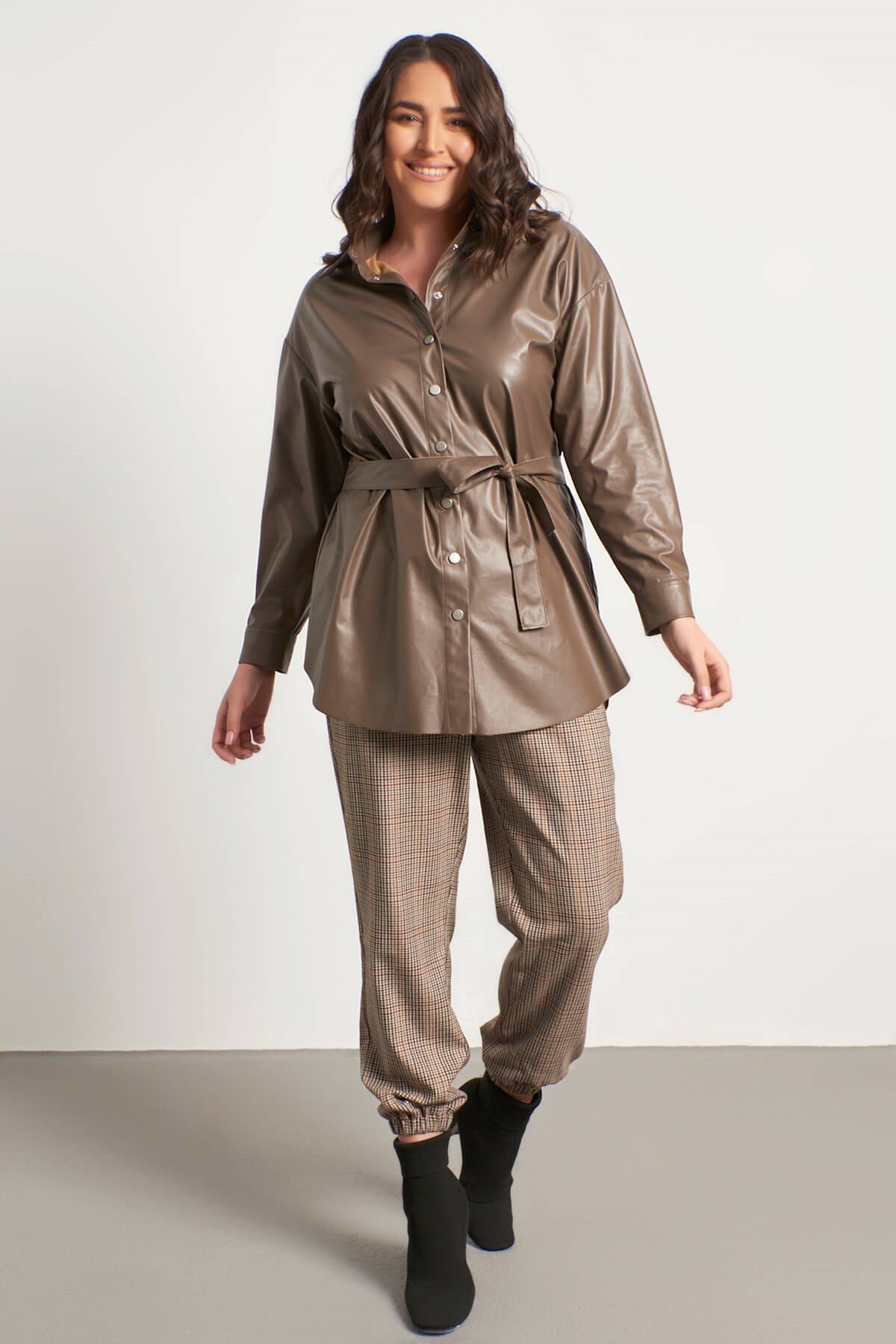 Myline-Jogger Pantolon-Büyük Beden Pantolon-56303