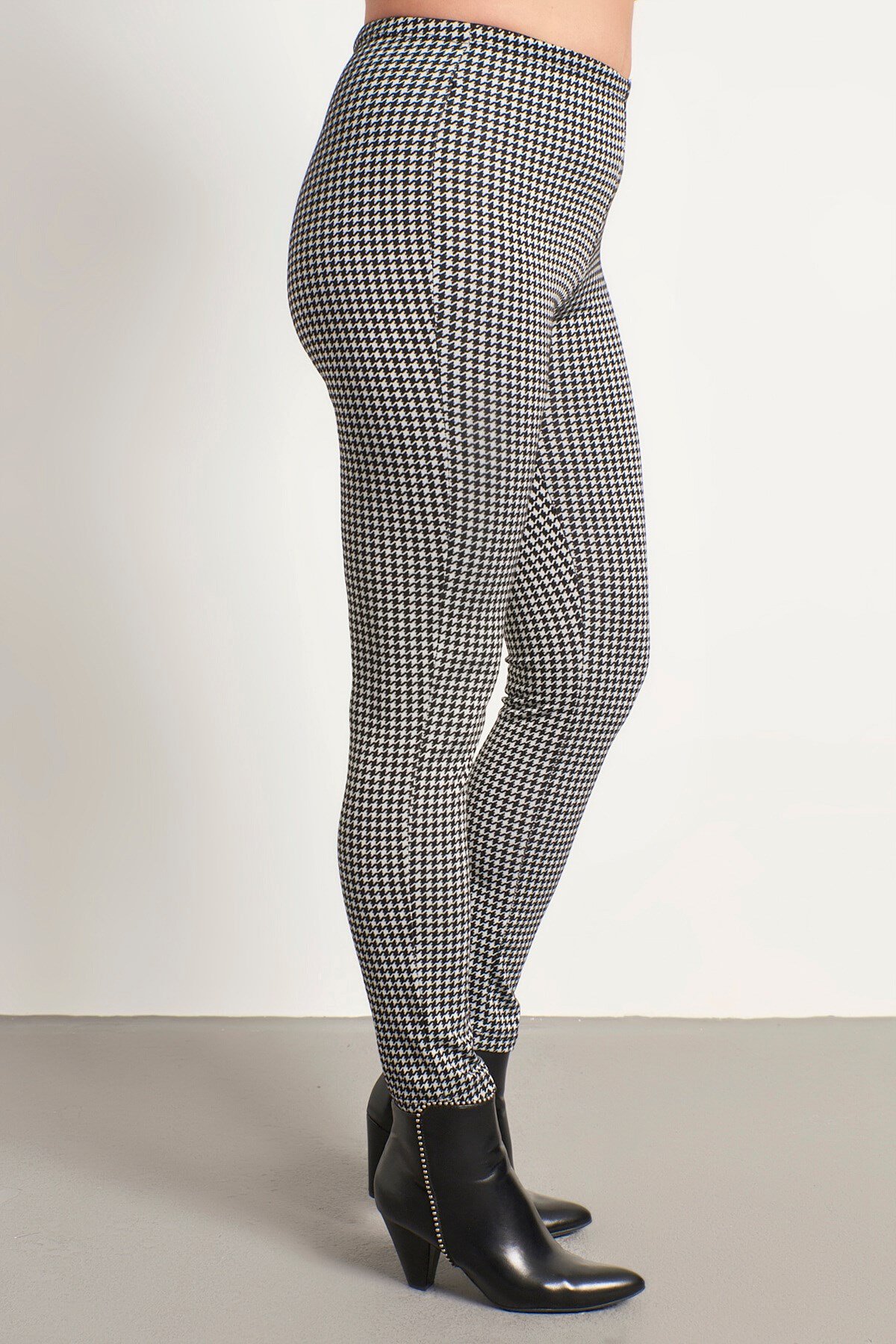 Myline-Kazayağı Desenli Tayt-Büyük Beden Tayt-45996