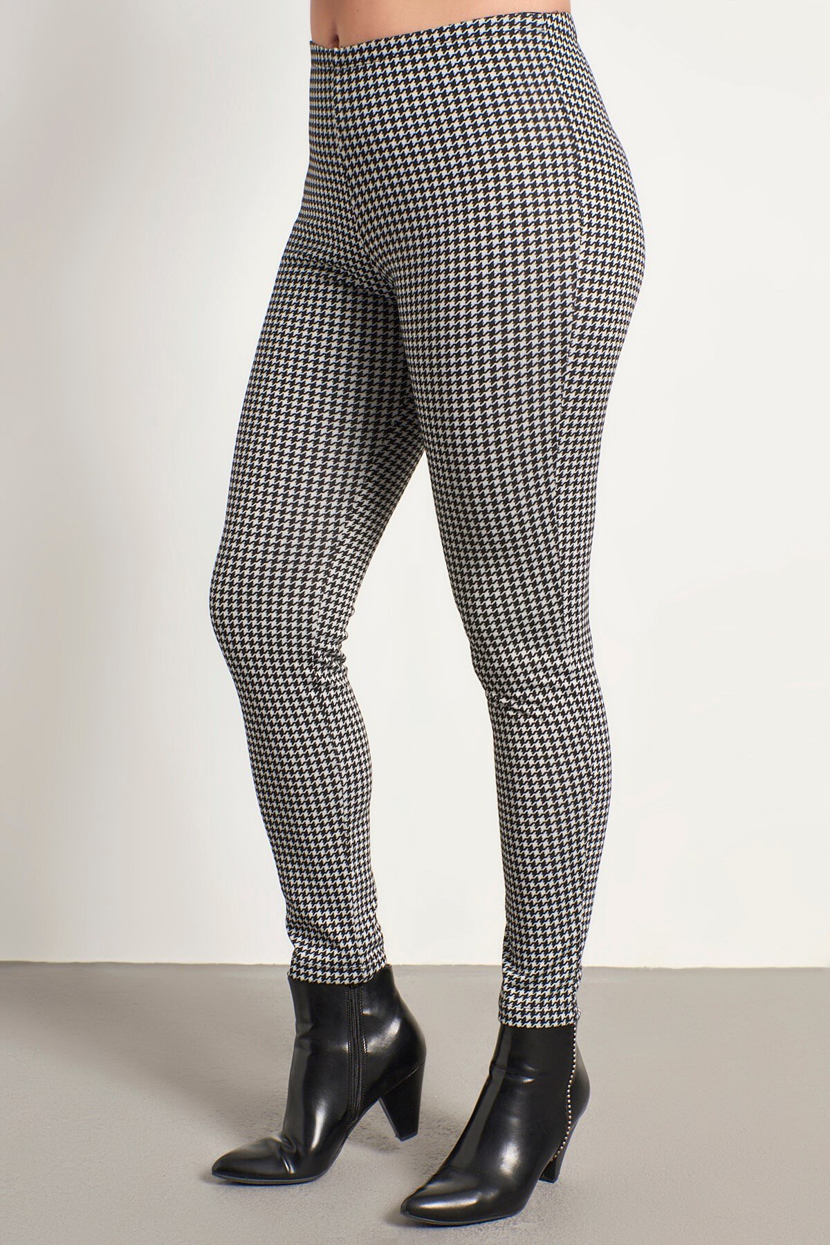 Myline-Kazayağı Desenli Tayt-Büyük Beden Tayt-45996