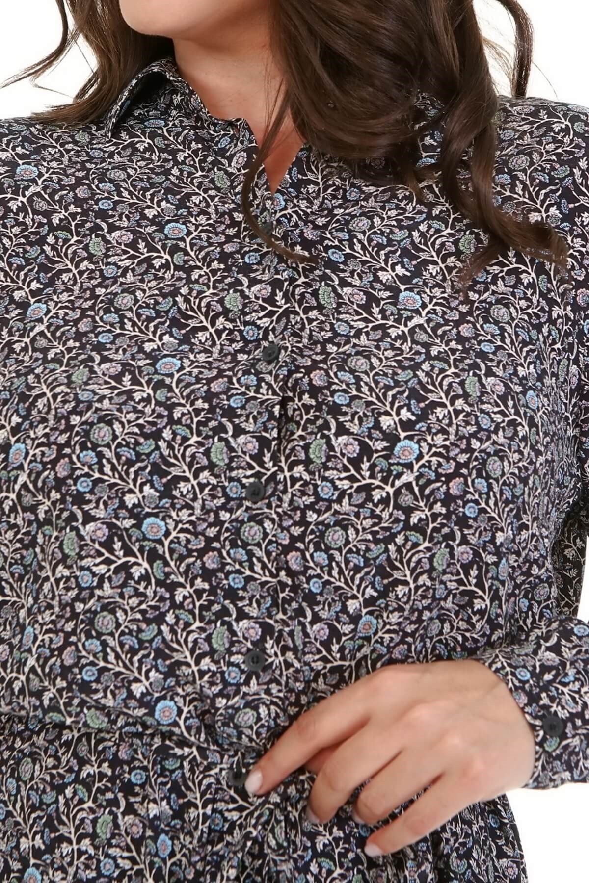 Myline-Kemerli Gömlek Elbise-Büyük Beden Günlük Elbiseler-66908