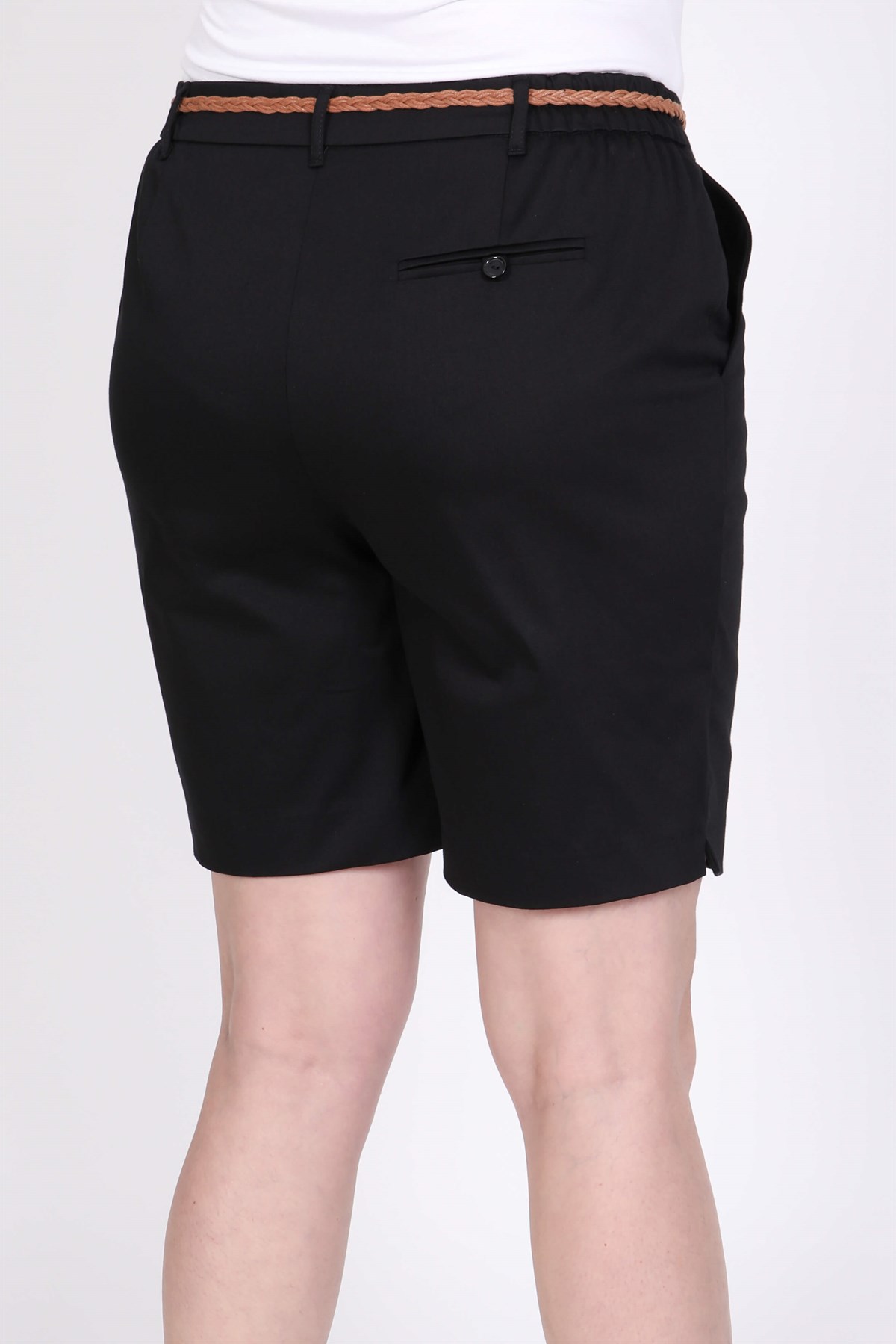 Myline-Kemerli Şort-Büyük Beden Şort-45543