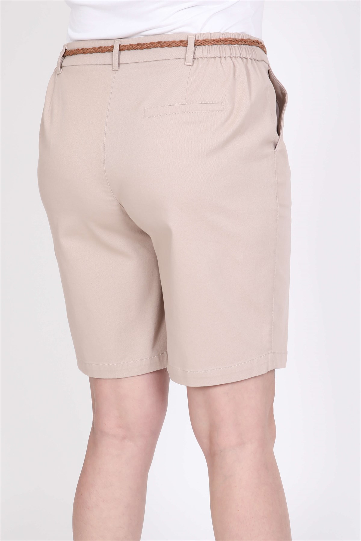 Myline-Kemerli Şort-Büyük Beden Şort-45544