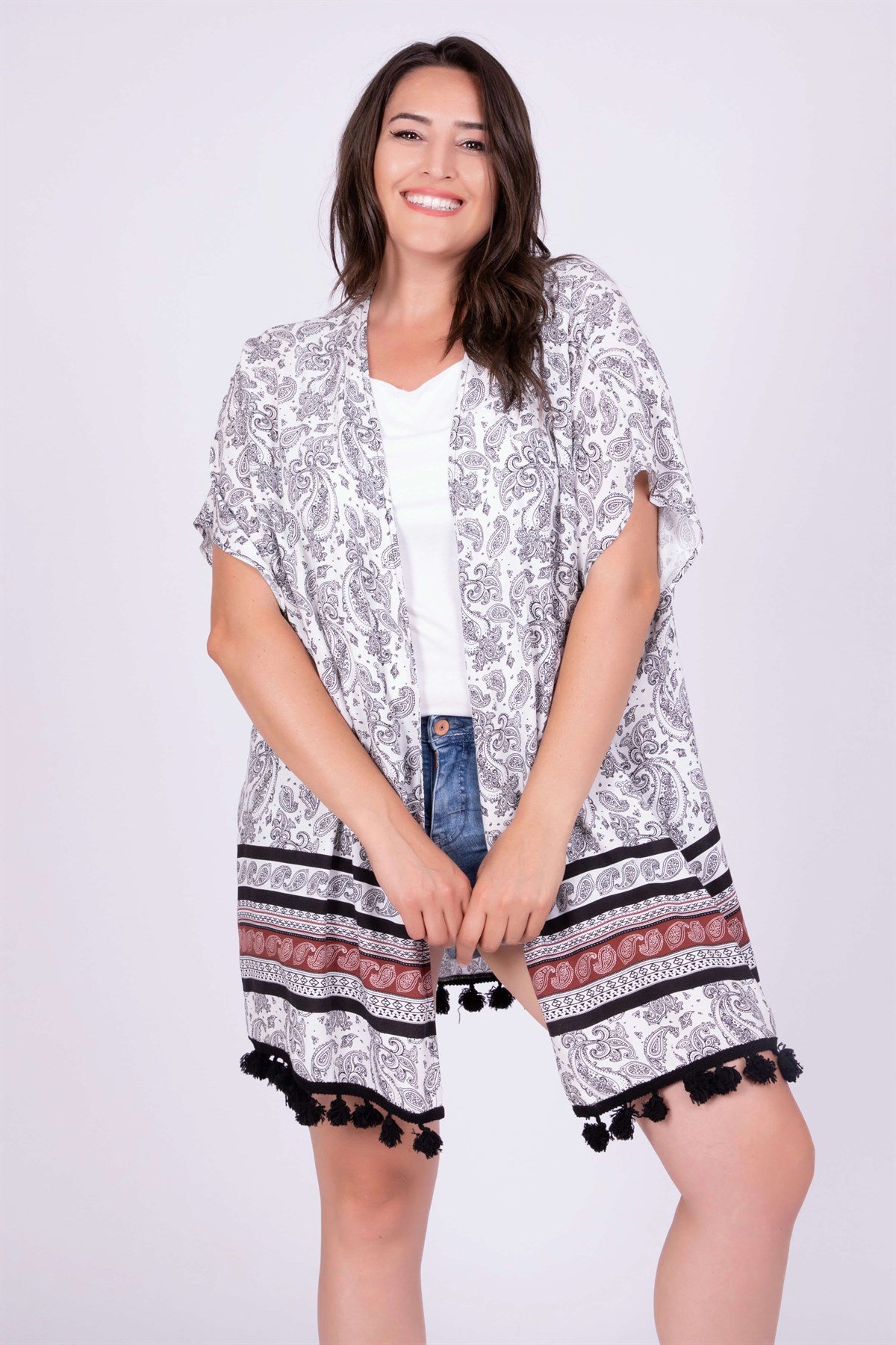 Myline-Kimono-Büyük Beden Günlük Elbiseler-34807