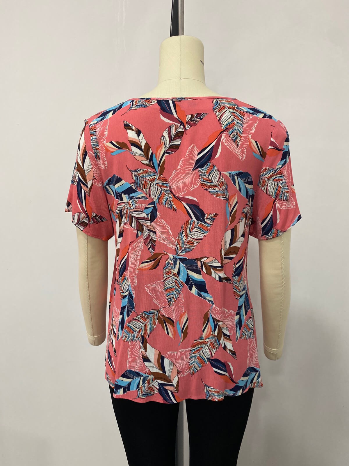 Myline-Kısa Kol Bluz-Büyük Beden Outlet-66555