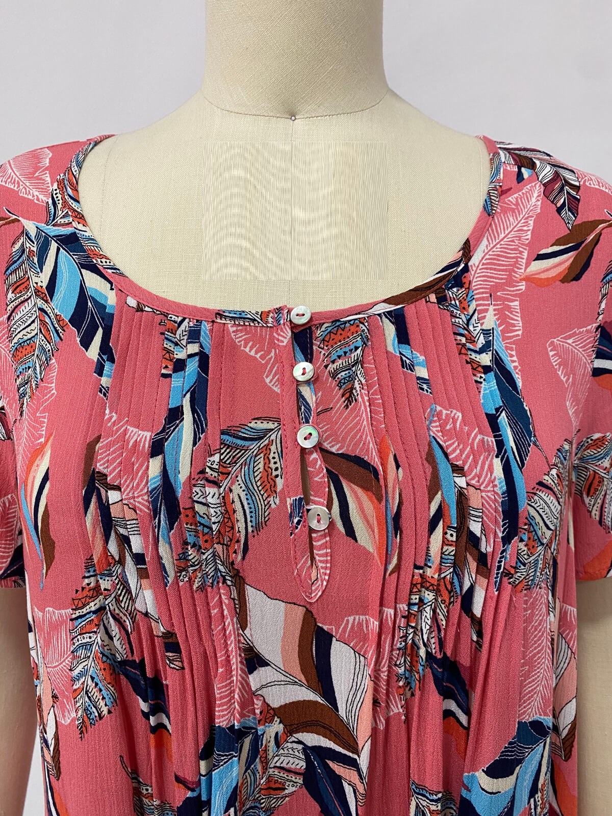 Myline-Kısa Kol Bluz-Büyük Beden Outlet-66555