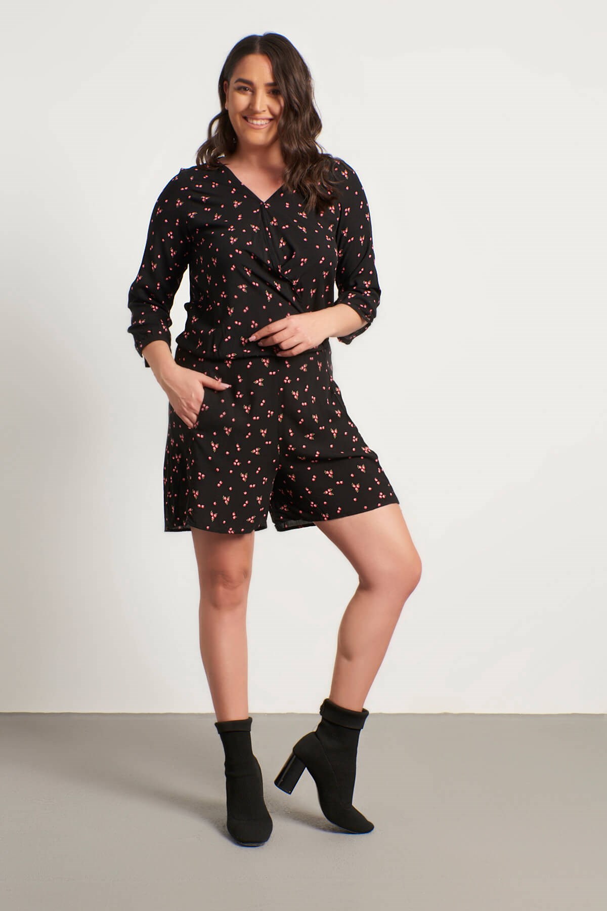 Myline-Kısa Tulum-Büyük Beden Tulum-56289