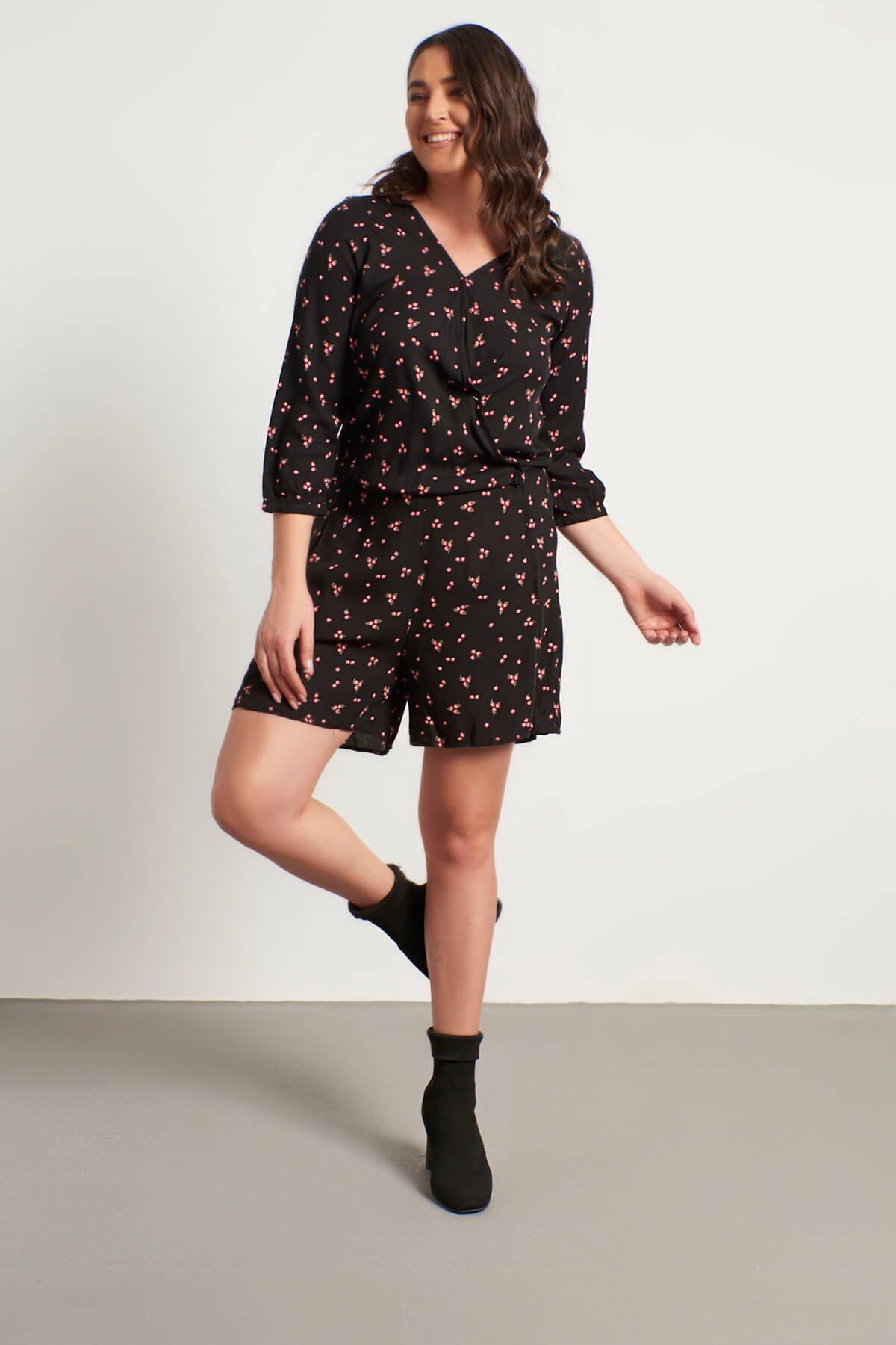 Myline-Kısa Tulum-Büyük Beden Tulum-56289