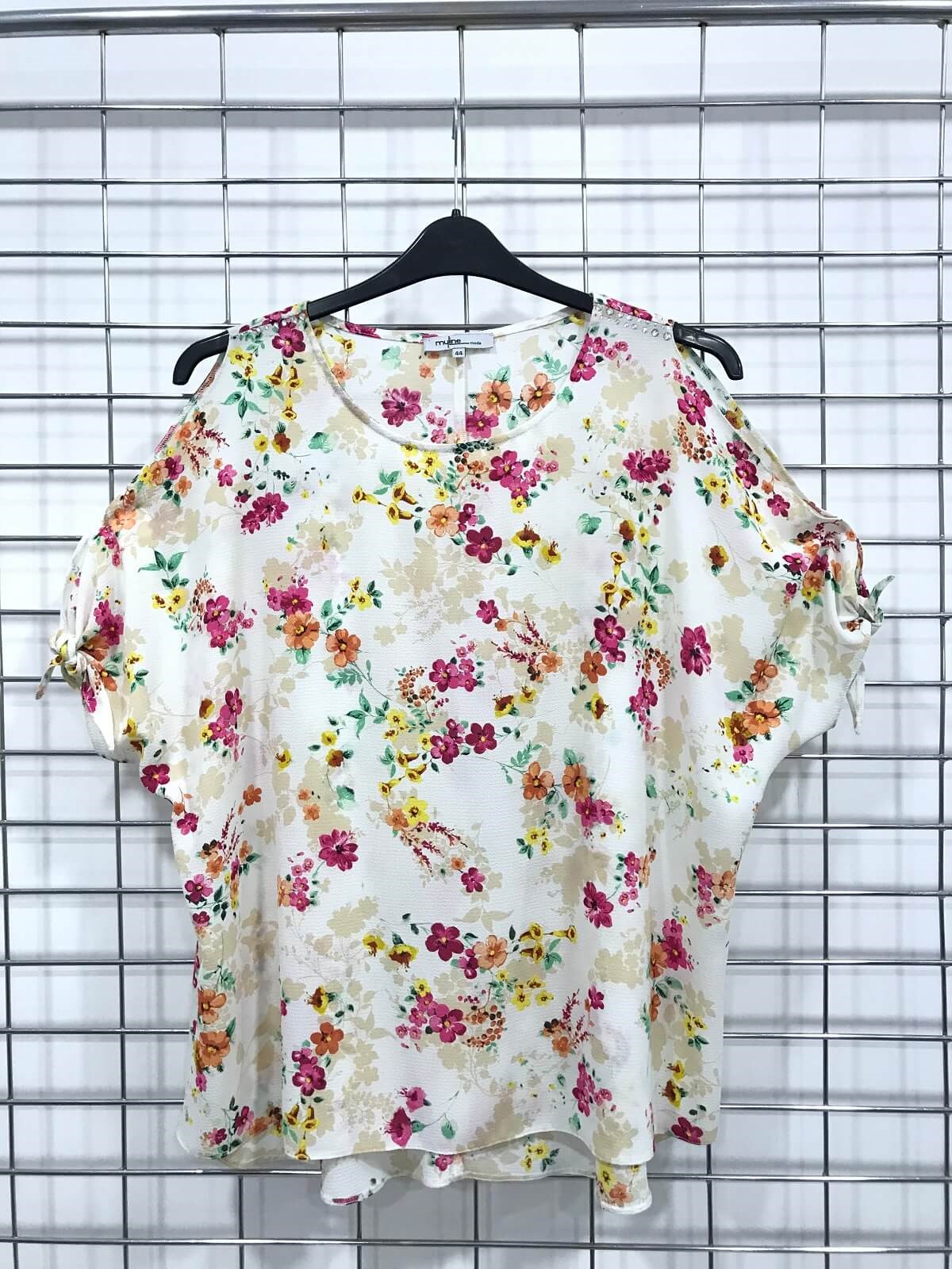 Myline-Kol Detaylı Bluz-Büyük Beden Outlet-45915