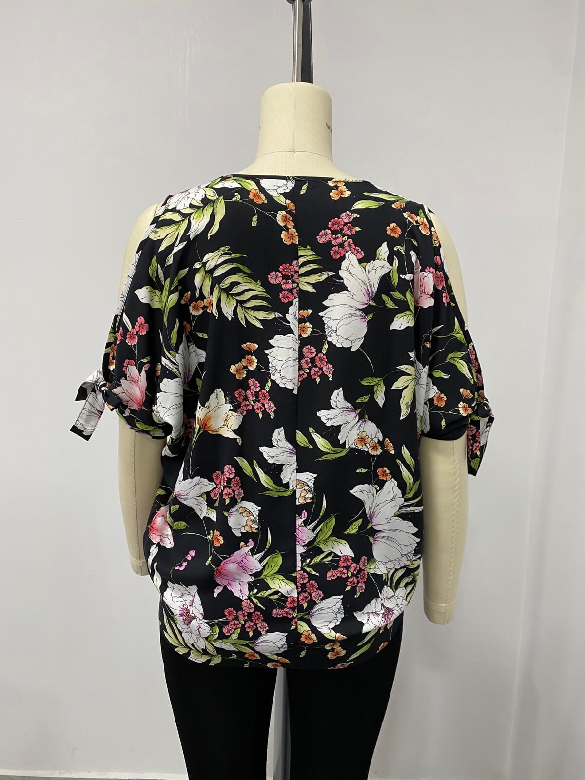 Myline-Kol Detaylı Bluz-Büyük Beden Outlet-66536