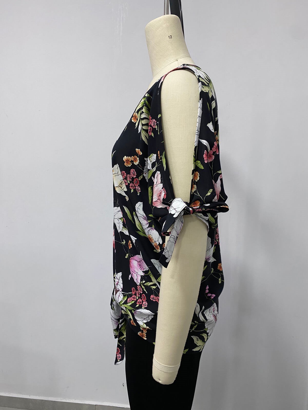 Myline-Kol Detaylı Bluz-Büyük Beden Outlet-66536