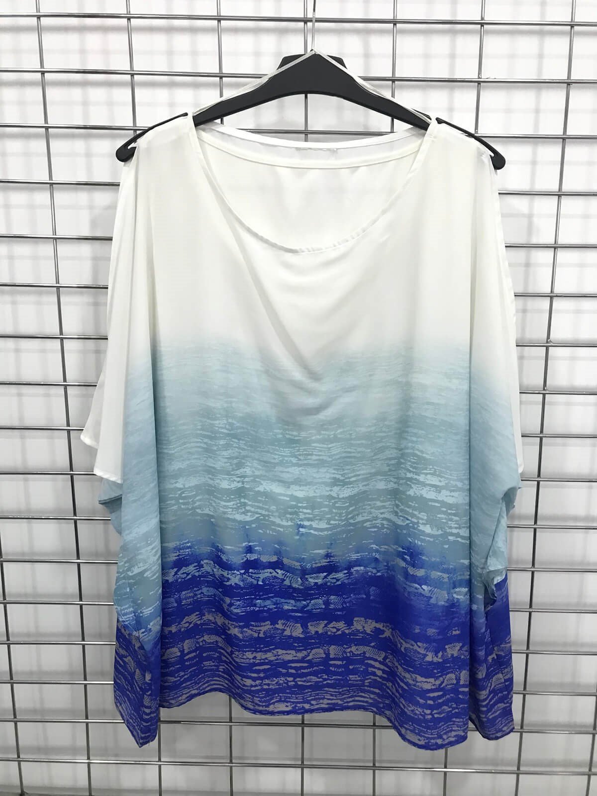 Myline-Kolları Pencereli Astarl Bluz-Büyük Beden Outlet-45629