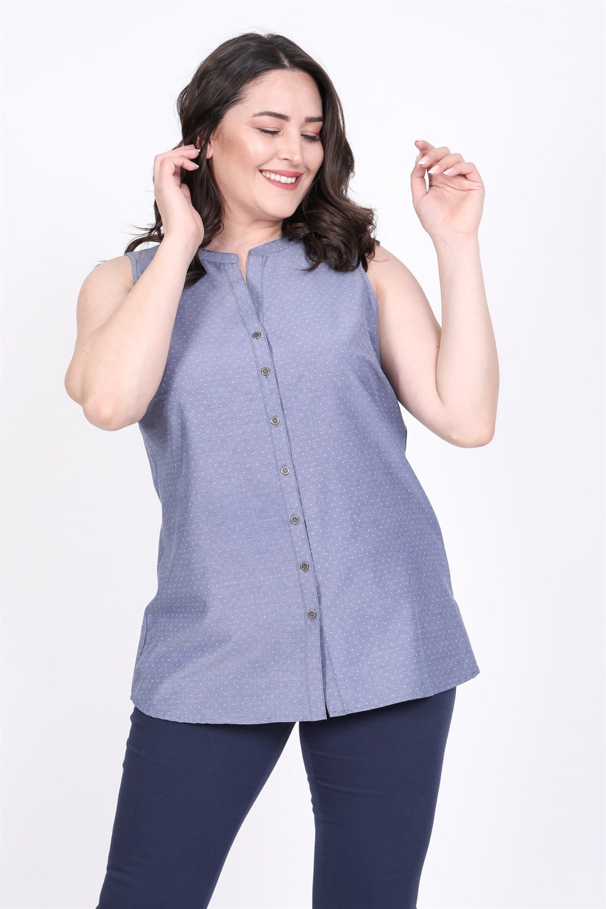 Myline-Kolsuz Gömlek-Büyük Beden Gömlek-45514