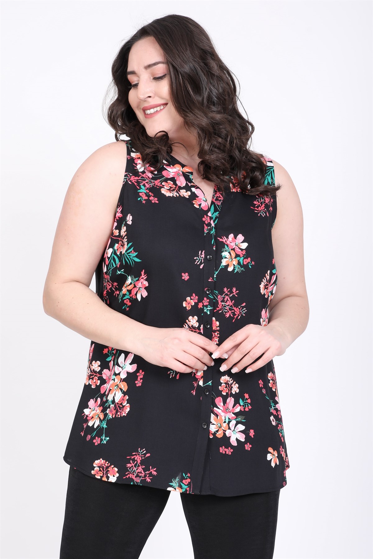 Myline-Kolsuz Gömlek-Büyük Beden Gömlek-45515