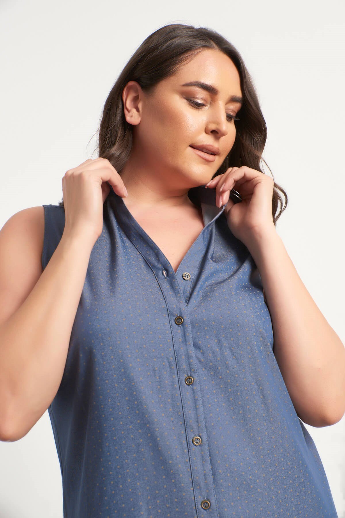 Myline-Kolsuz Gömlek-Büyük Beden Gömlek-45517