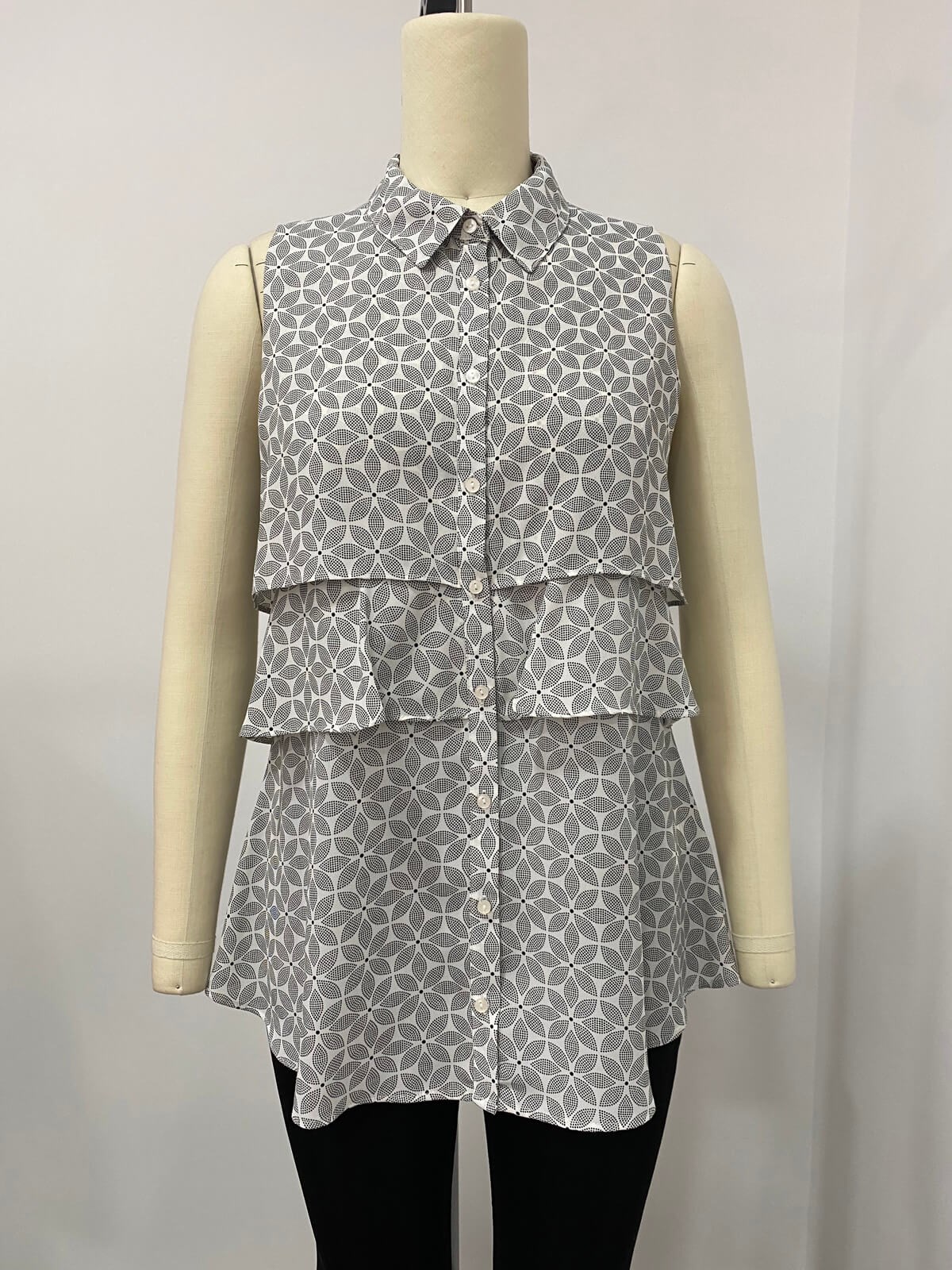 Myline-Kolsuz Volanlı Gömlek -Büyük Beden Outlet-66549