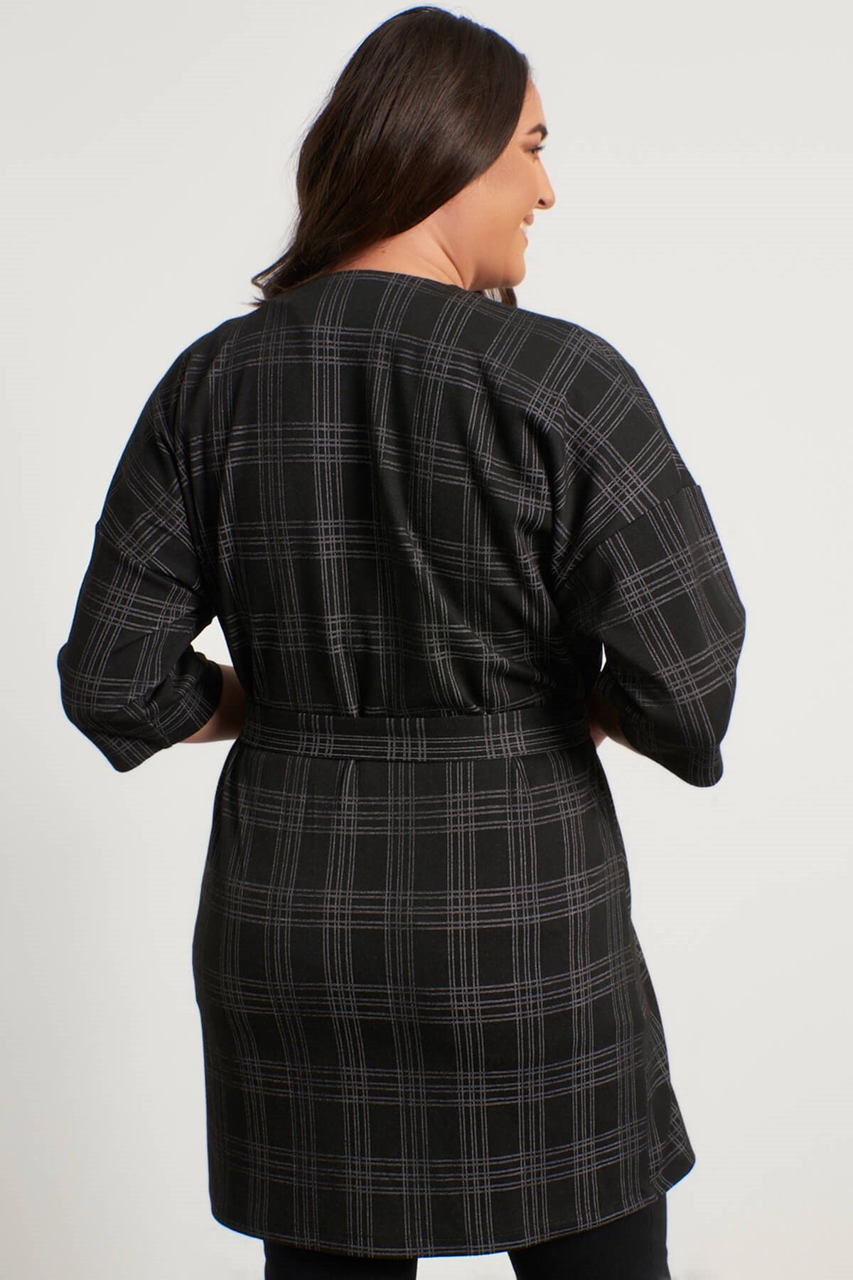 Myline-Kuşak Detay Triko Hırka-Büyük Beden Hırka-56300