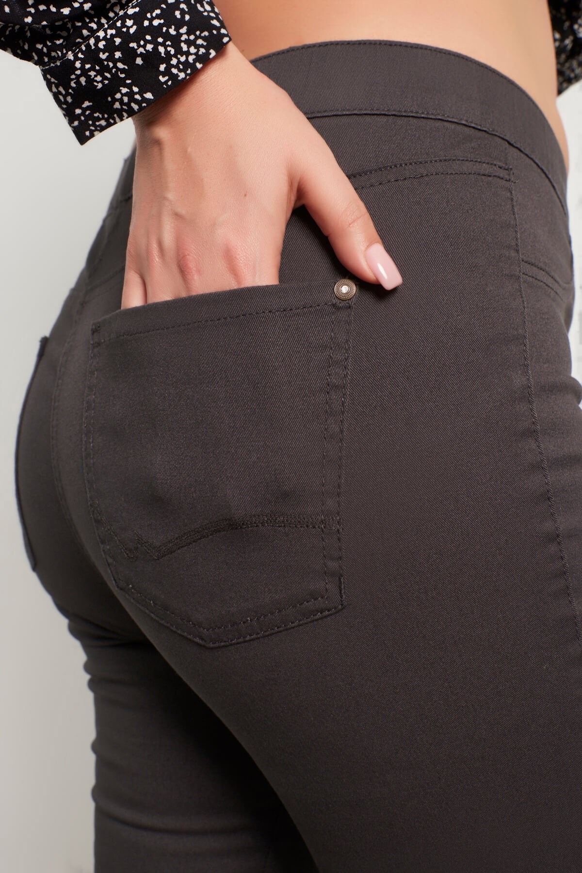 Myline-Lastikli Strech Pantolon-Büyük Beden Pantolon-12389-m