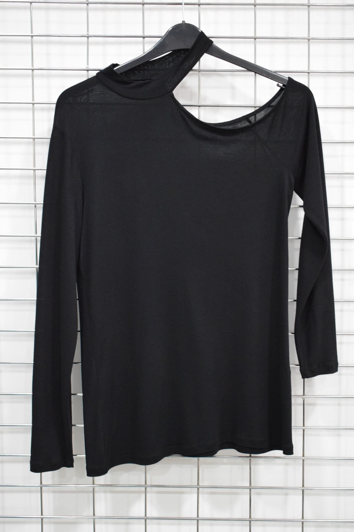 Myline-Omuz Detaylı Bluz-Büyük Beden Outlet-56254