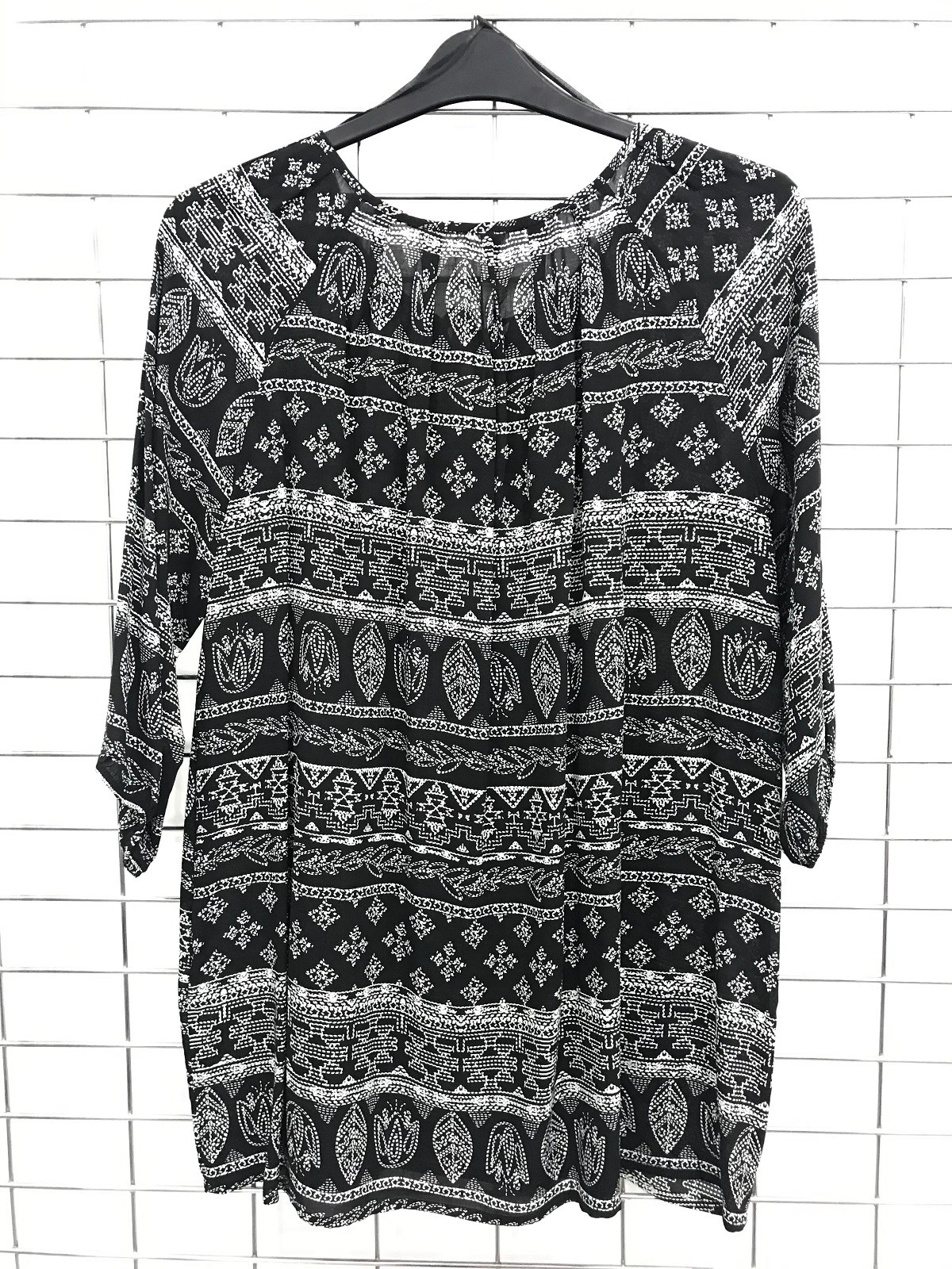 Myline-Önü Bağcıklı Bluz-Büyük Beden Outlet-45636