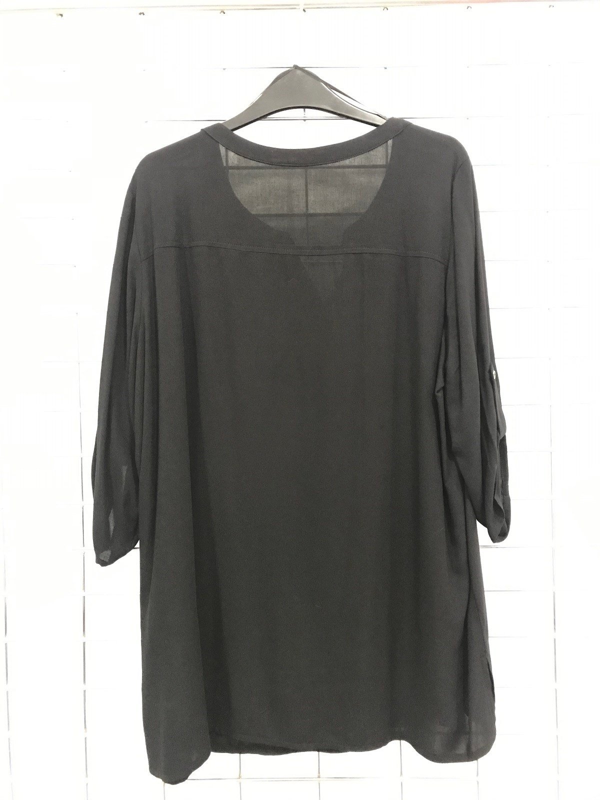 Myline-Önü Düğme Detaylı Bluz-Büyük Beden Outlet-45638