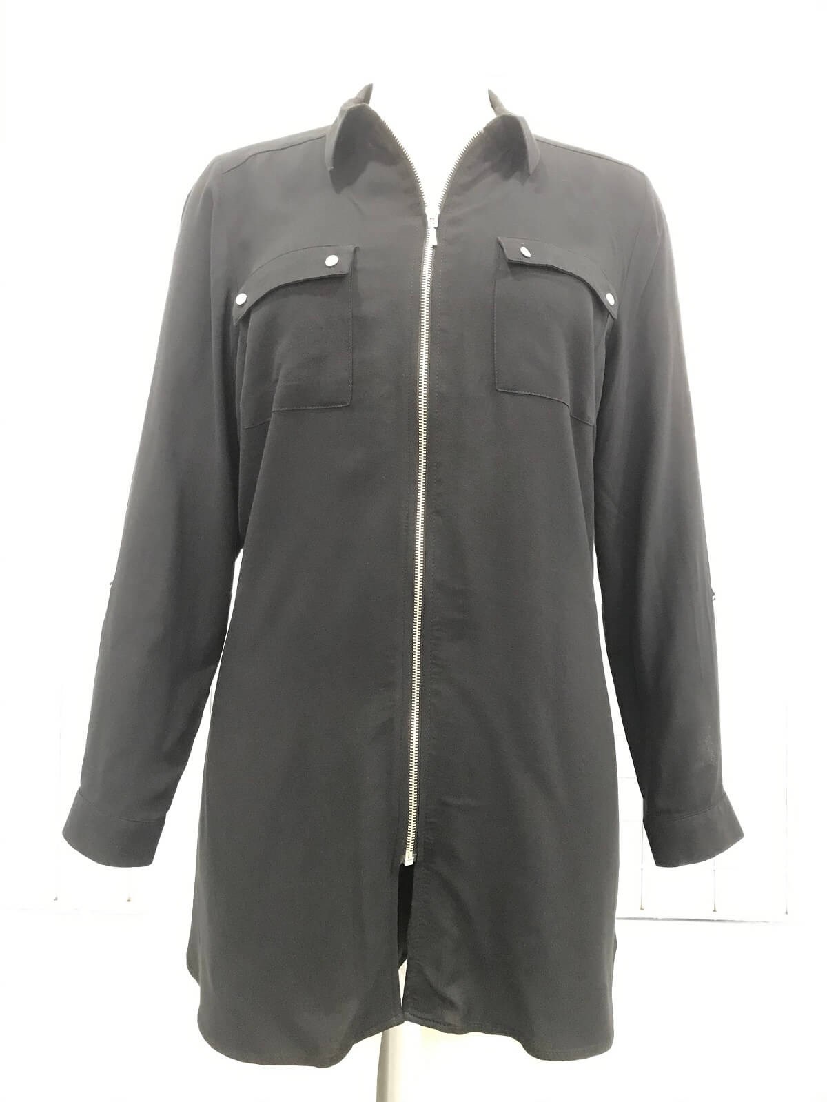 Myline-Önü Fermuar Detaylı Tunik-Büyük Beden Outlet-45984