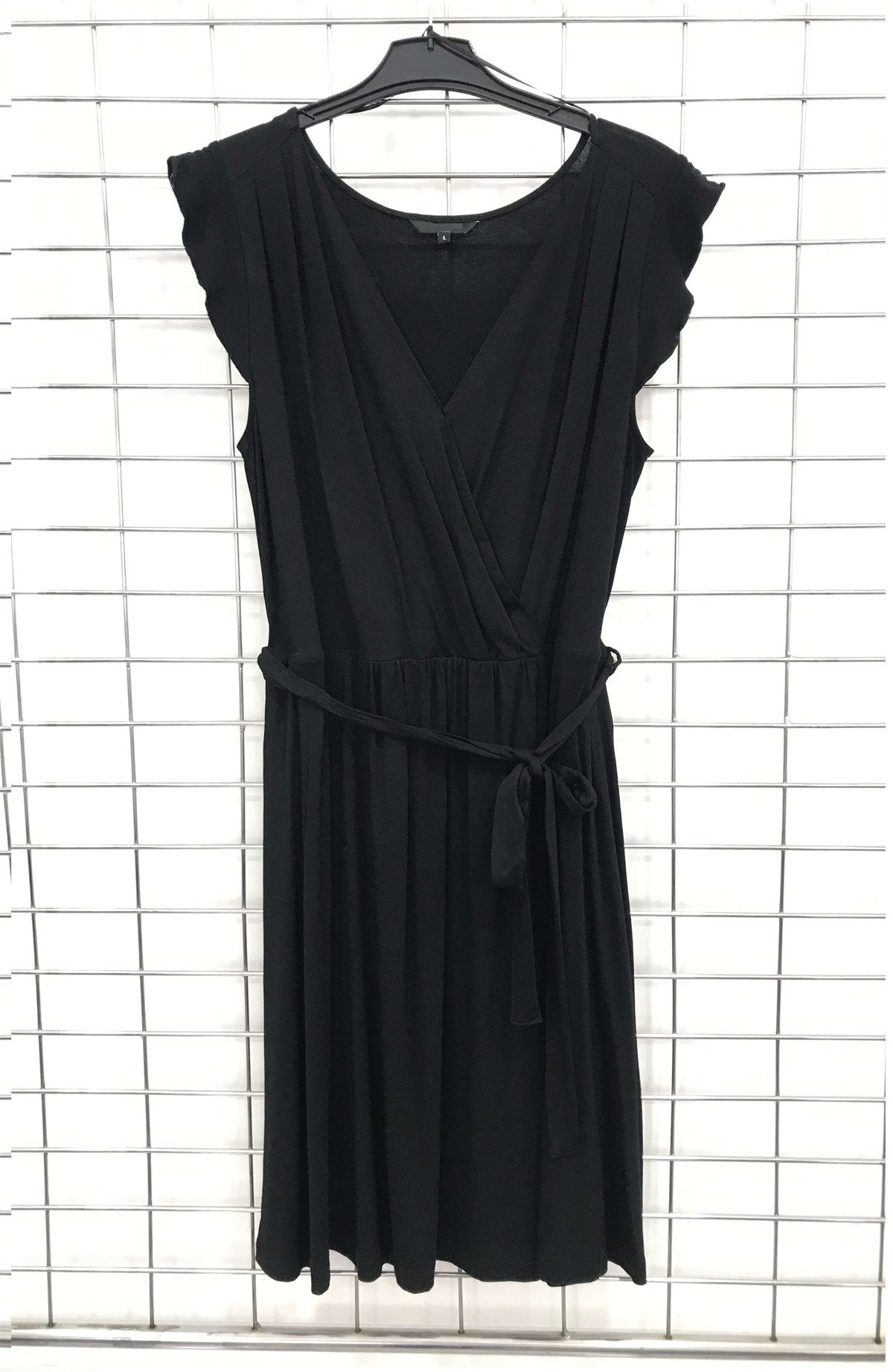 Myline-Önü Kurvaze Beli Lastikli Penye Elbise-Büyük Beden Outlet-45618