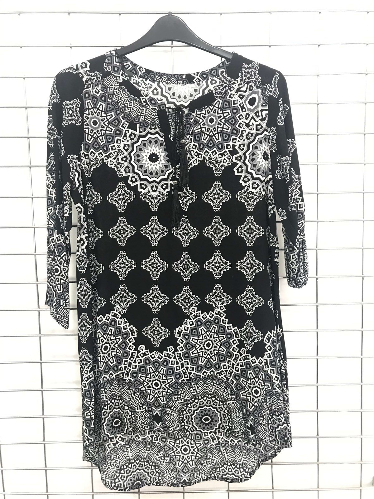 Myline-Önü Püsküllü Kolları Uzun Tunik-Büyük Beden Outlet-45617