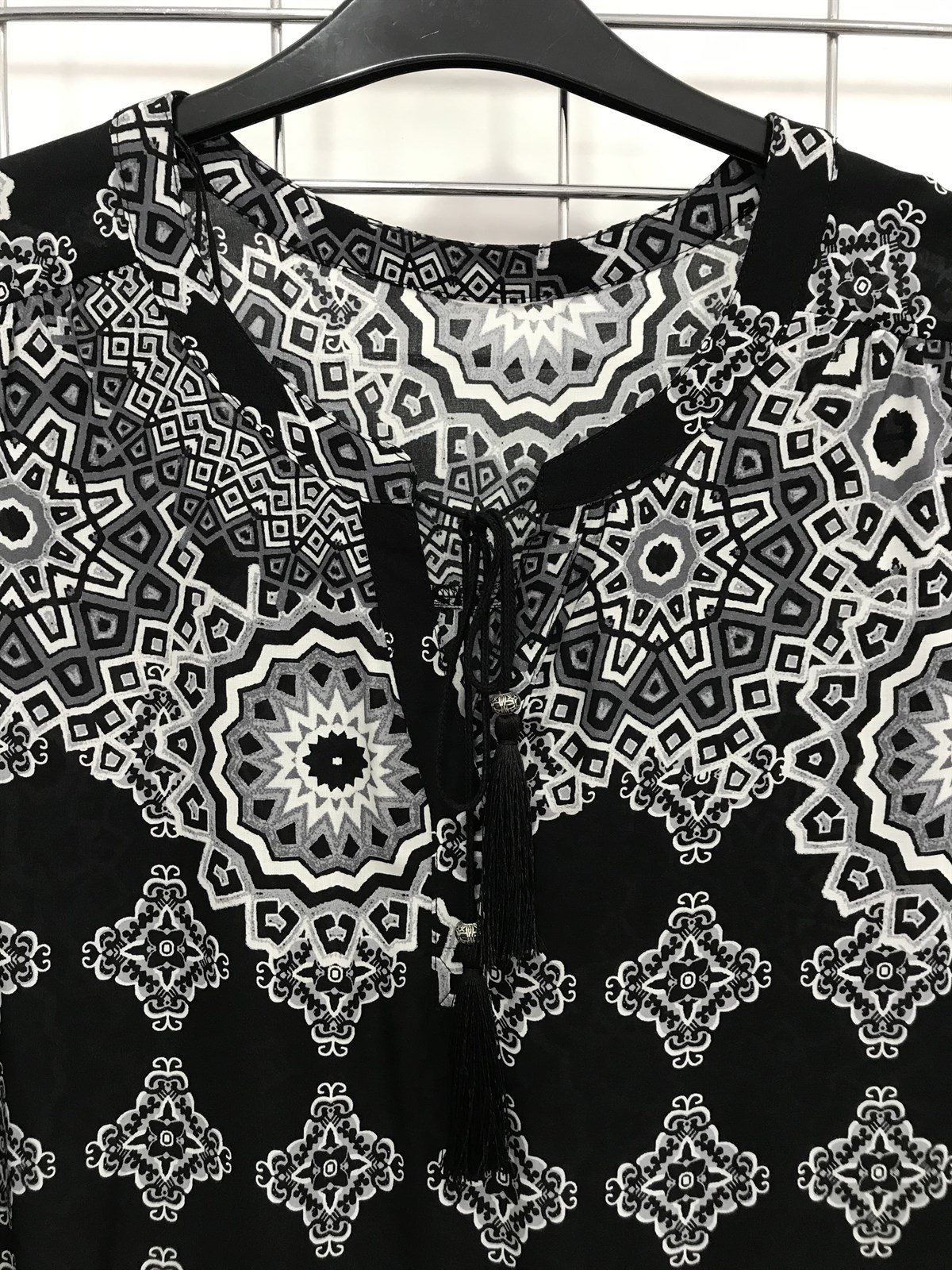 Myline-Önü Püsküllü Kolları Uzun Tunik-Büyük Beden Outlet-45617
