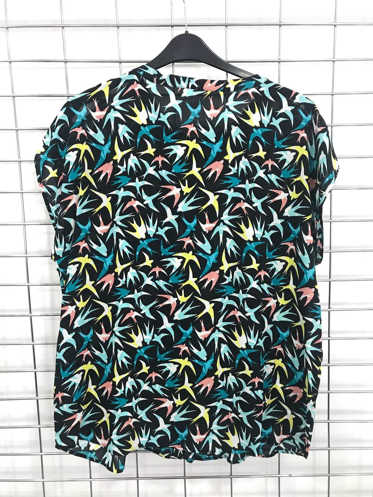 Myline-Önü Ve Kolları Düğme Detaylı Bluz-Büyük Beden Outlet-45670