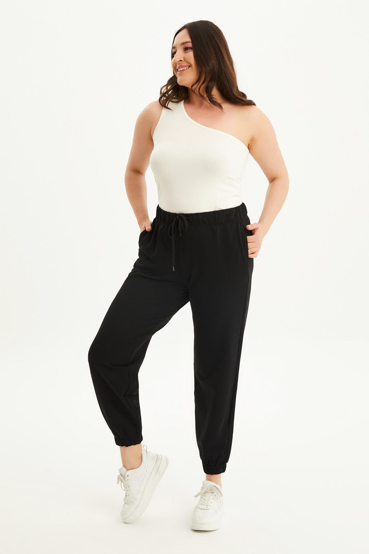 Örme Beli Lastikli Cepli Jogger Pantolon