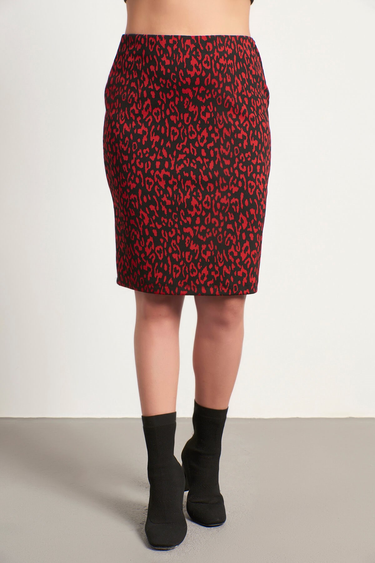 Myline-Örme Kalem Etek-Büyük Beden Etek-56119