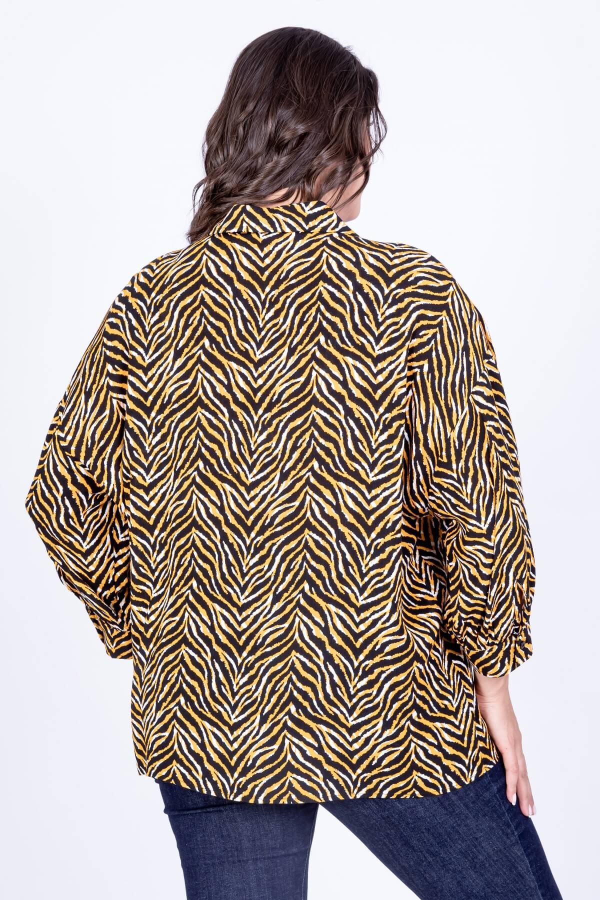 Myline-Oversize Gömlek-Büyük Beden Gömlek-35155