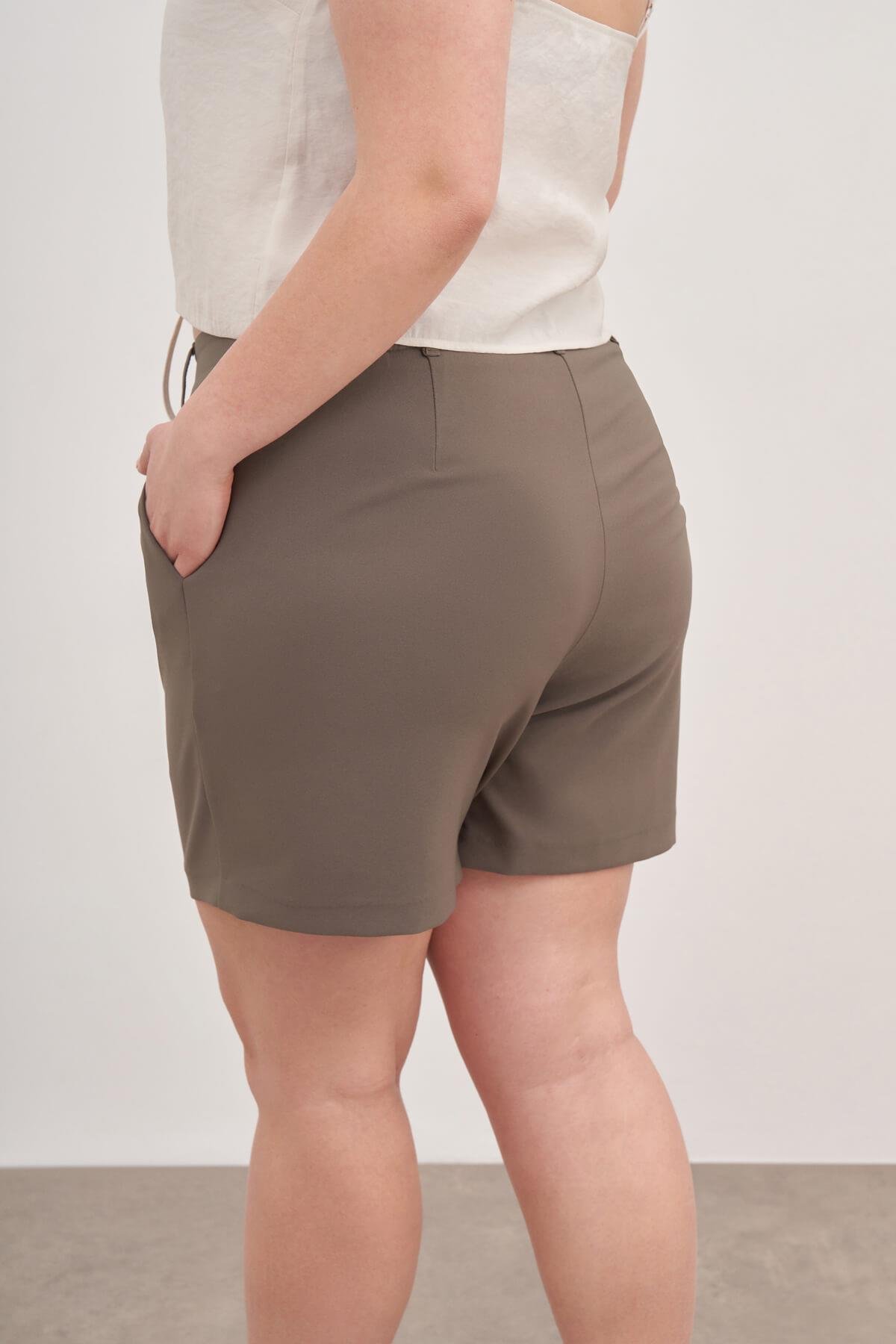 Myline-Pileli Cepli Şort-Büyük Beden Şort-128842