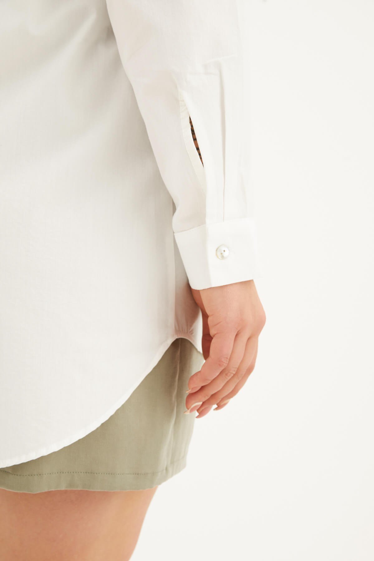 Myline-Poplin Gömlek -Büyük Beden Gömlek-66453