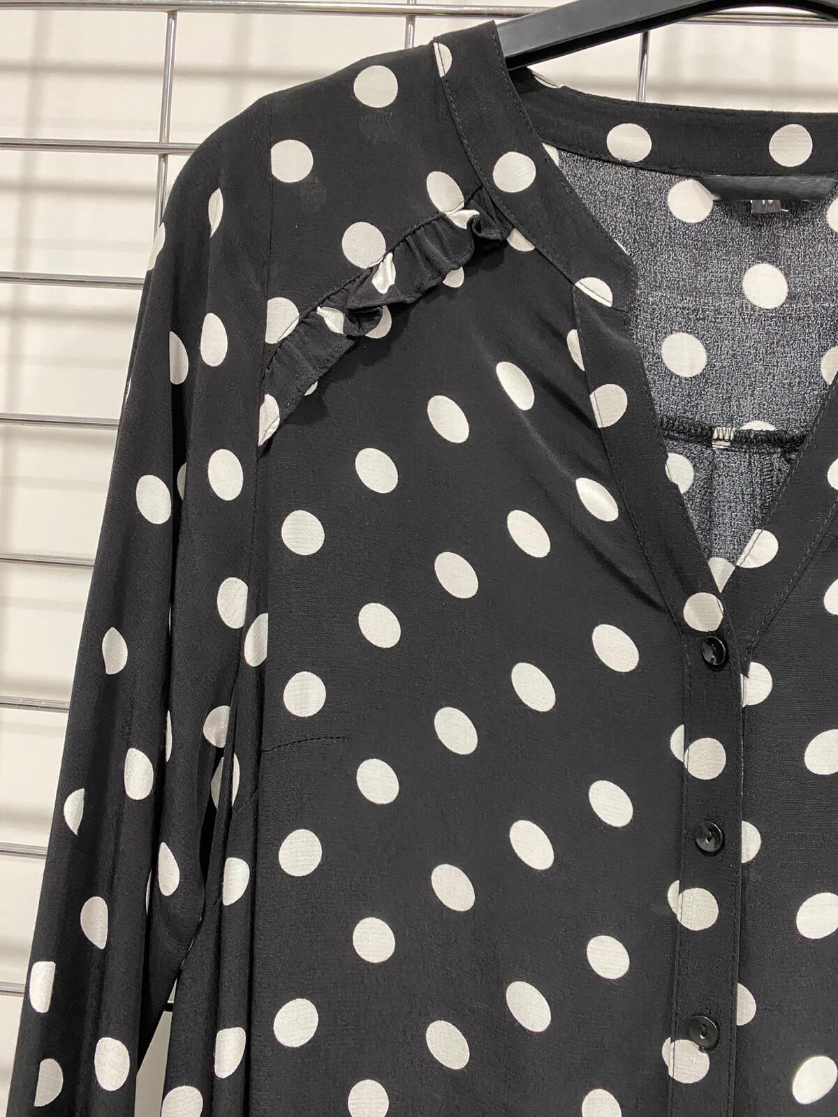 Myline-Puanti Desen Uzun Elbise-Büyük Beden Outlet-66500